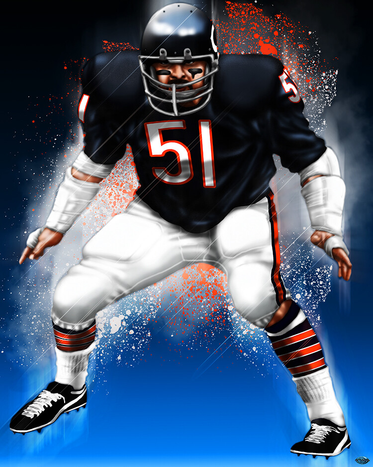 Artstation - Dick Butkus Painting