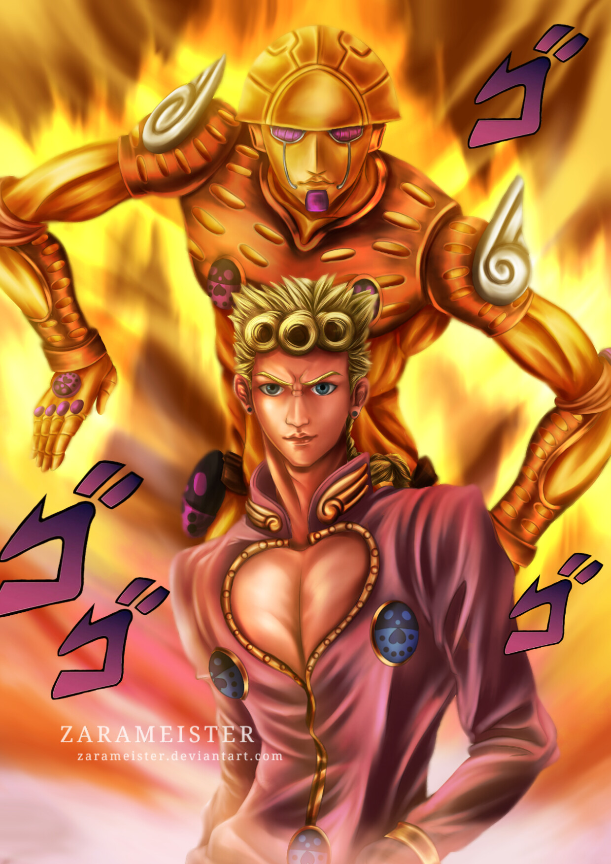 Artstation Giorno Giovanna Fanart Wallpaper Zarameister Art
