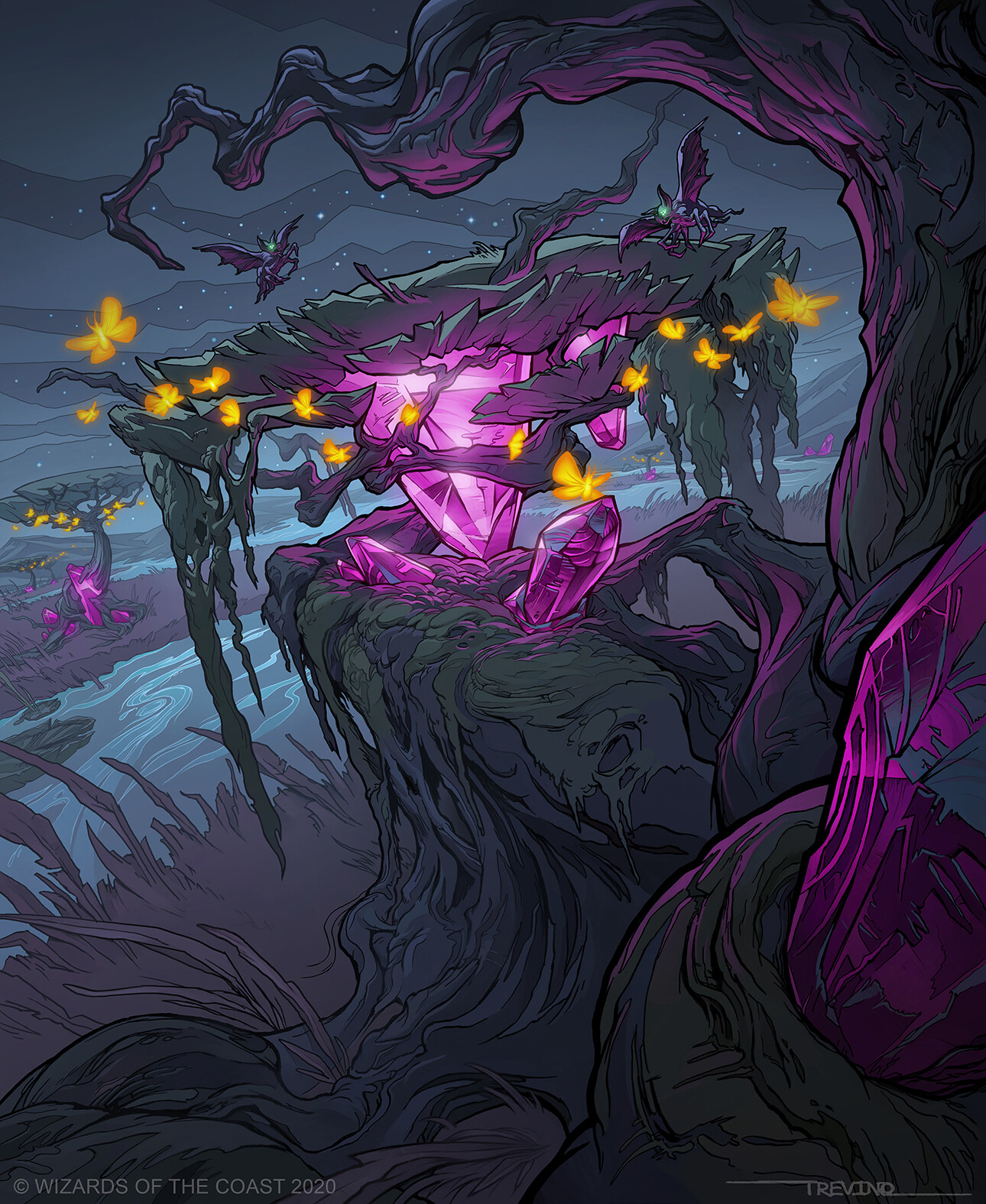 Artstation Mtg Ikoria Lair Of Behemoths Land Cycle Set Robbie Trevino