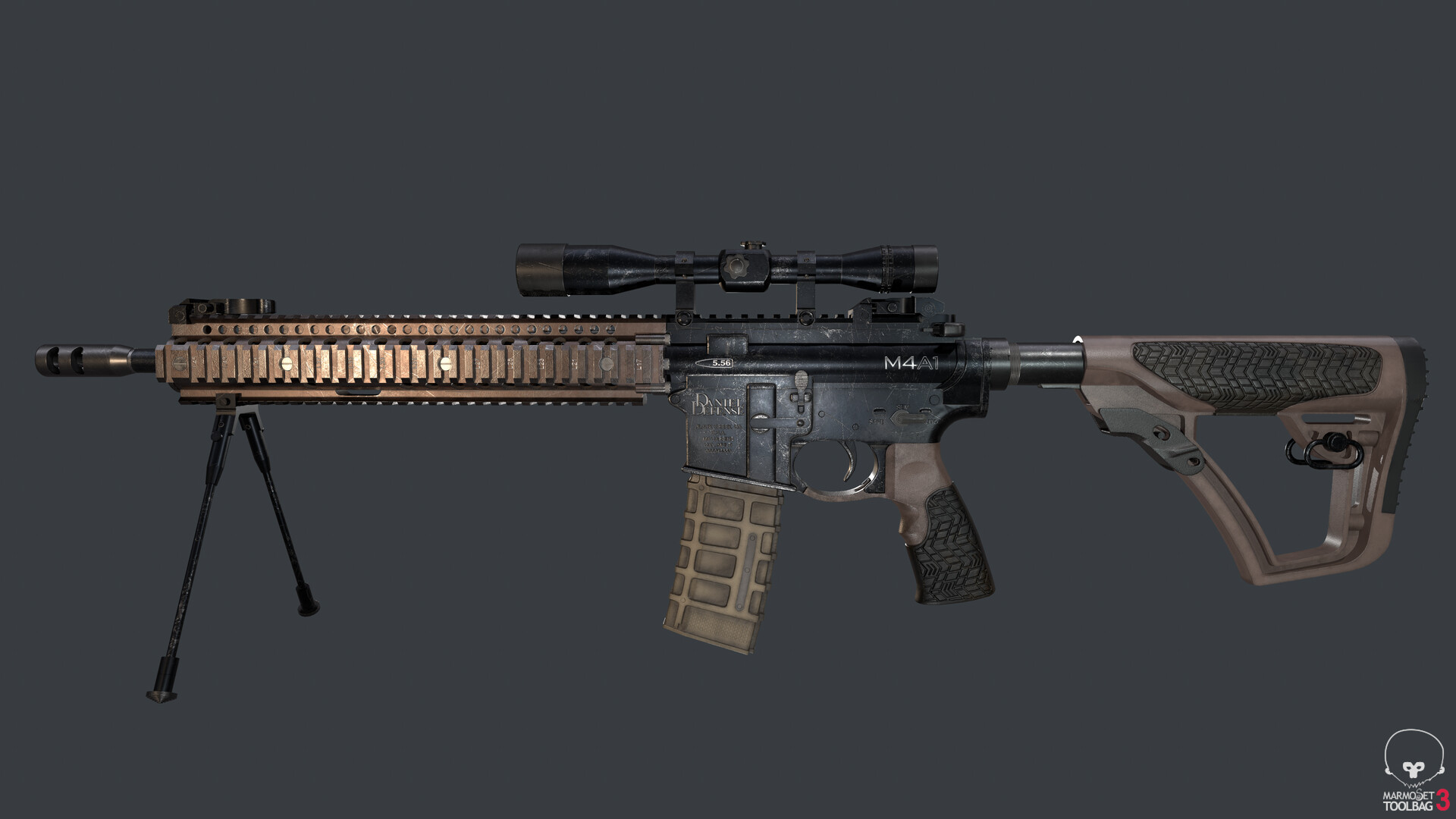 Artstation M4a1 Daniel Defense Mod Ii Peter Bagaglia