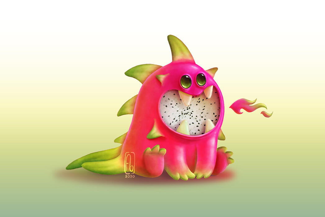 Kawaii dragon fruit