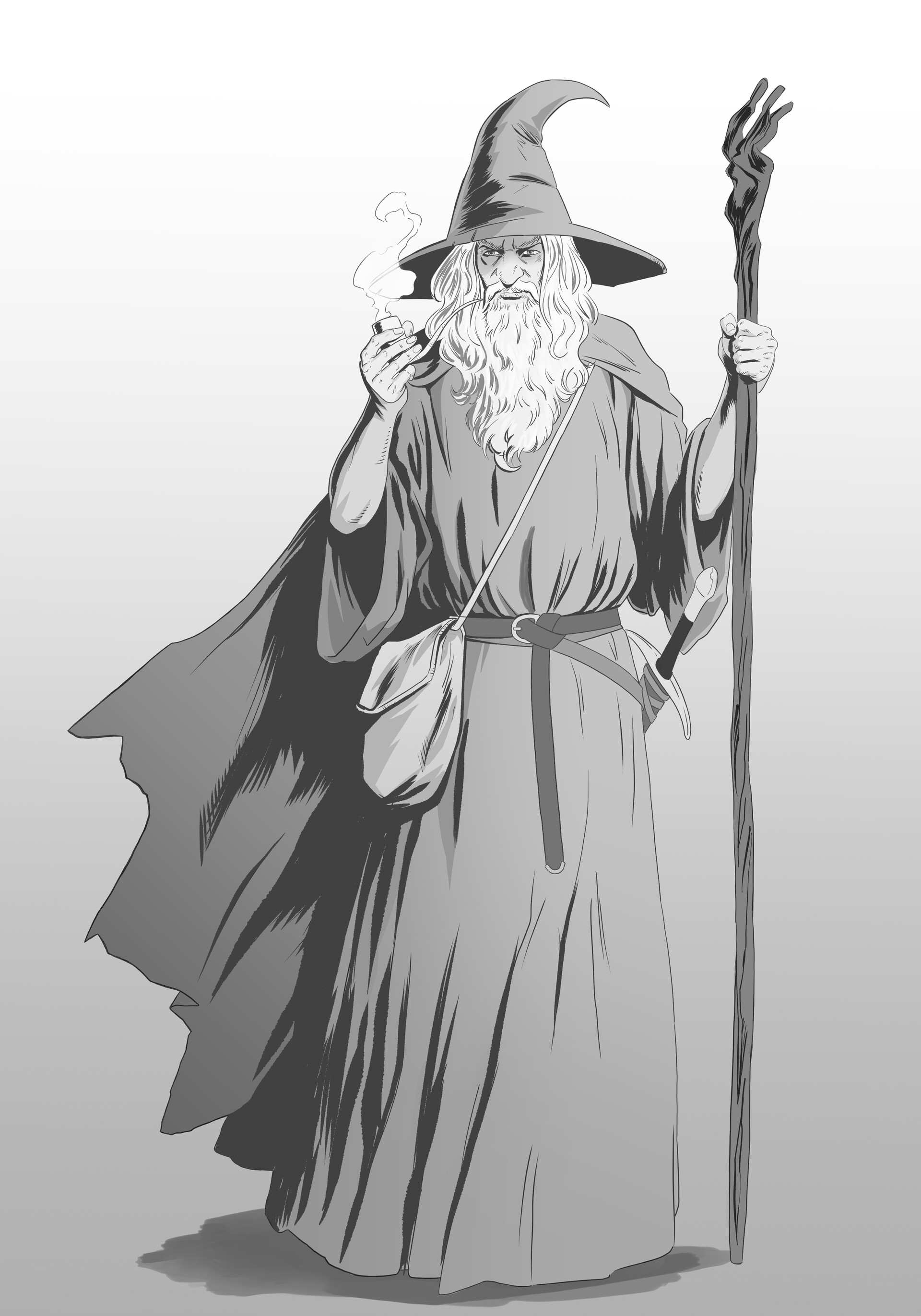 Buy Realistic Gandalf the Lord of the Rings Portrait Drawing Online in  India  Etsy