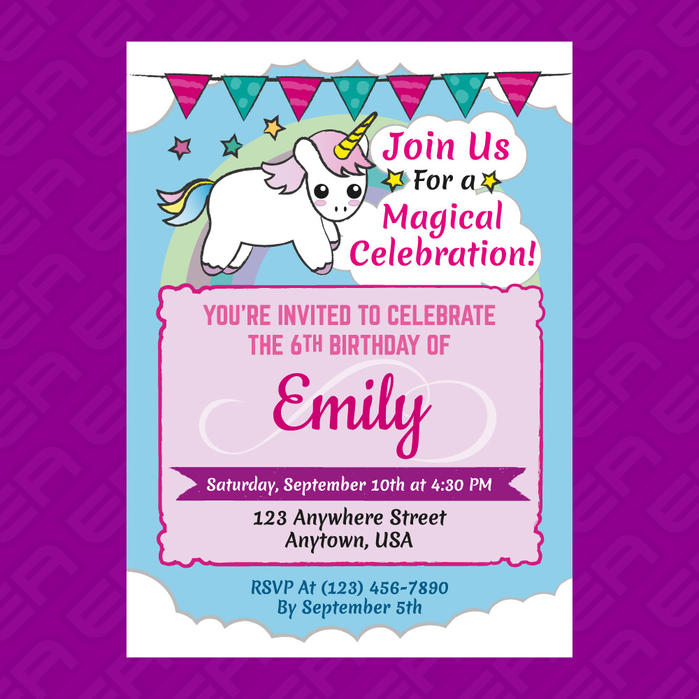 Example of clearance birthday invitation
