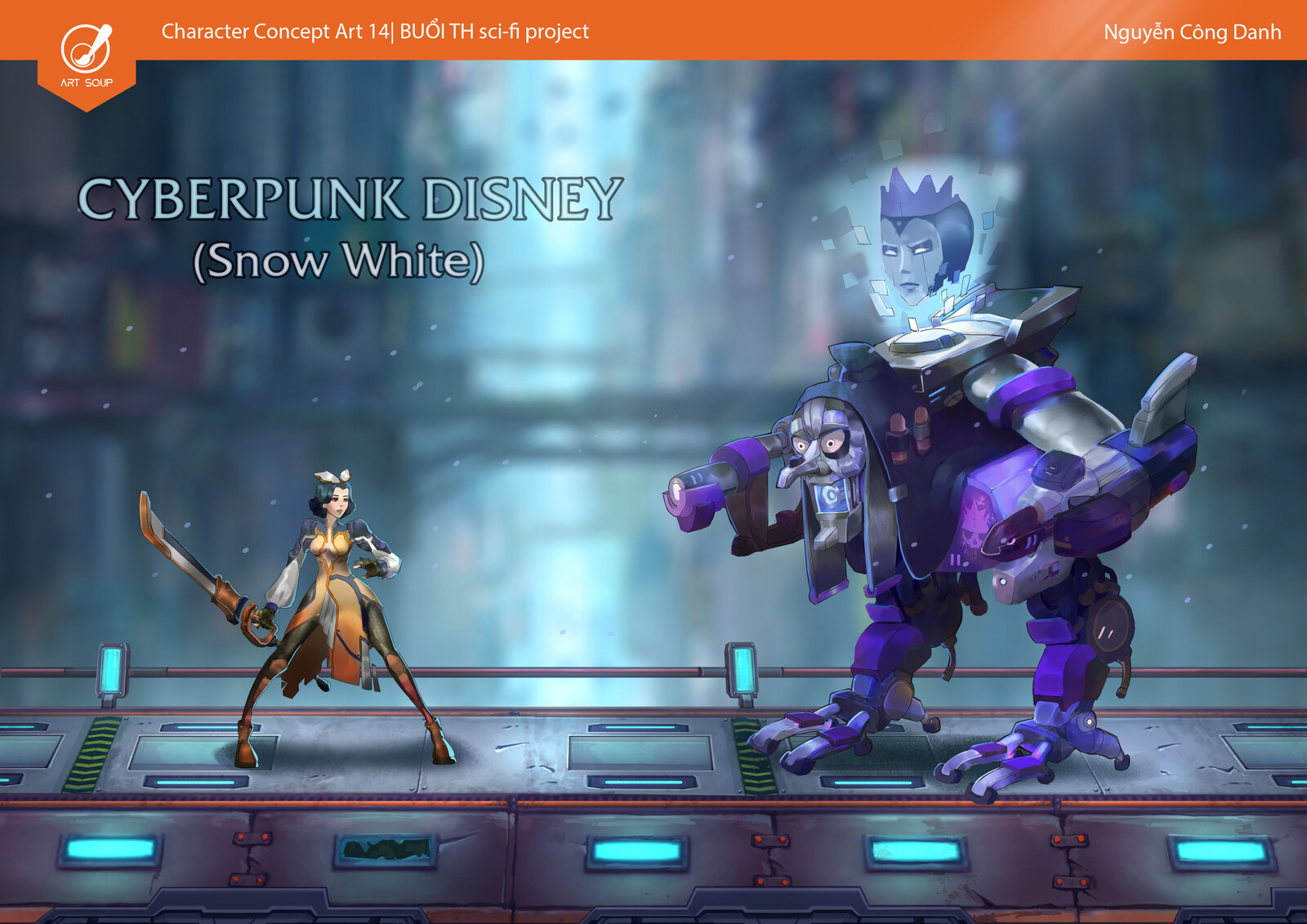 Artstation Cyberpunk Princess Snow White Story Character Disney Concept Danh Boo