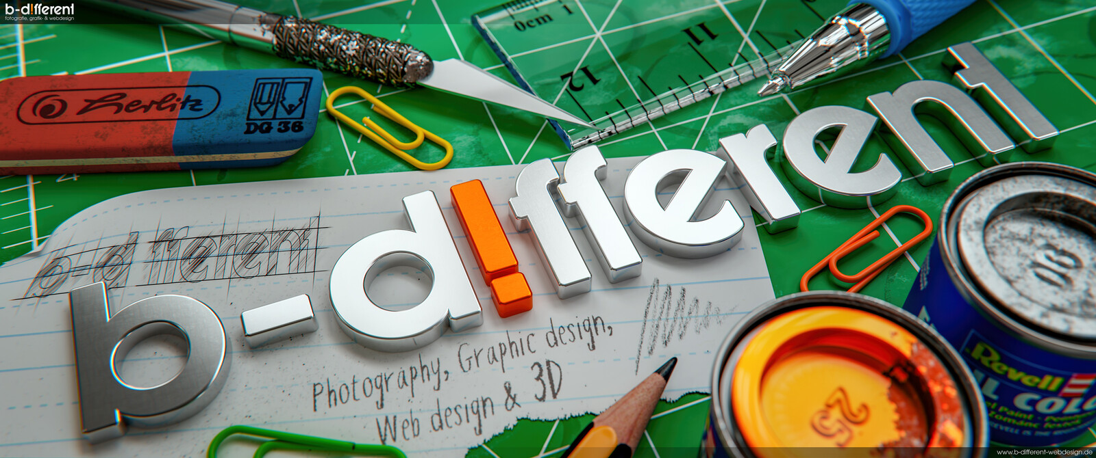 my logo in a virtual workspace | final render