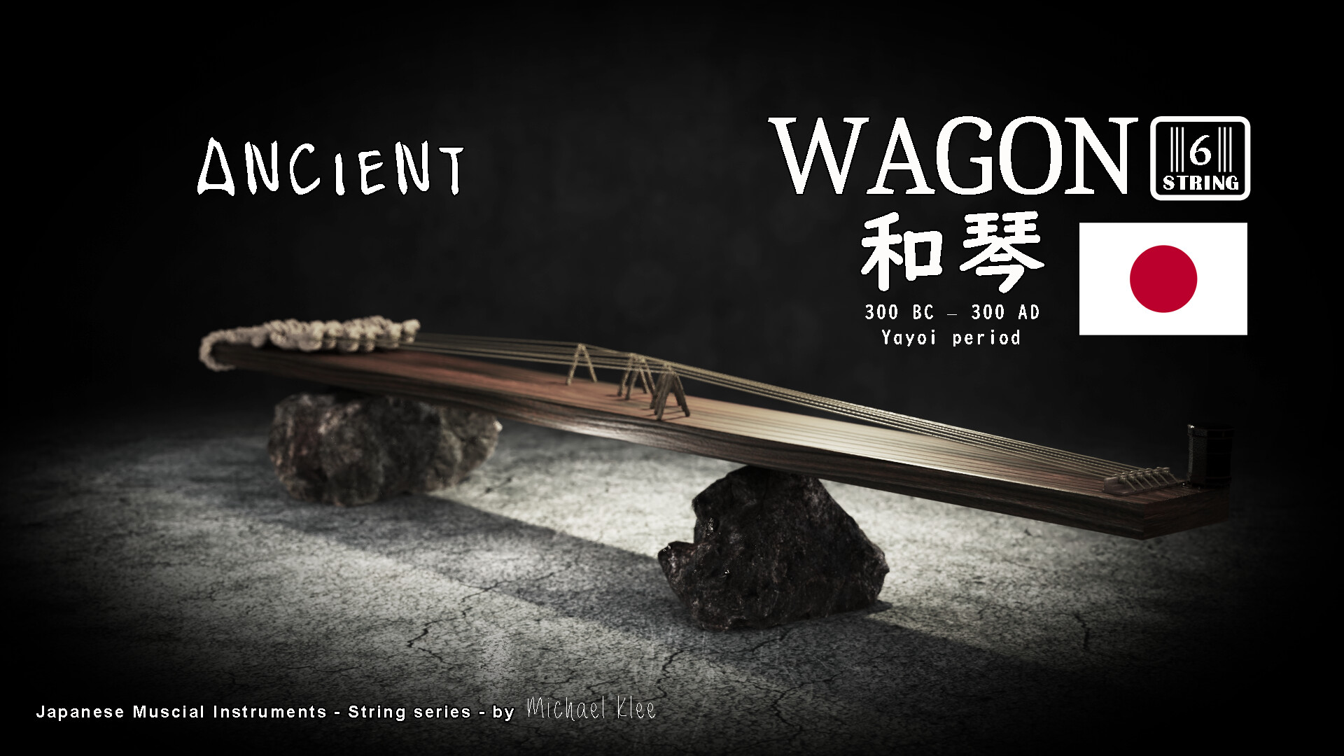 ArtStation - Wagon 和琴Yamato-goto 大和琴Japanese Ancient String Instrument 300  B.C.
