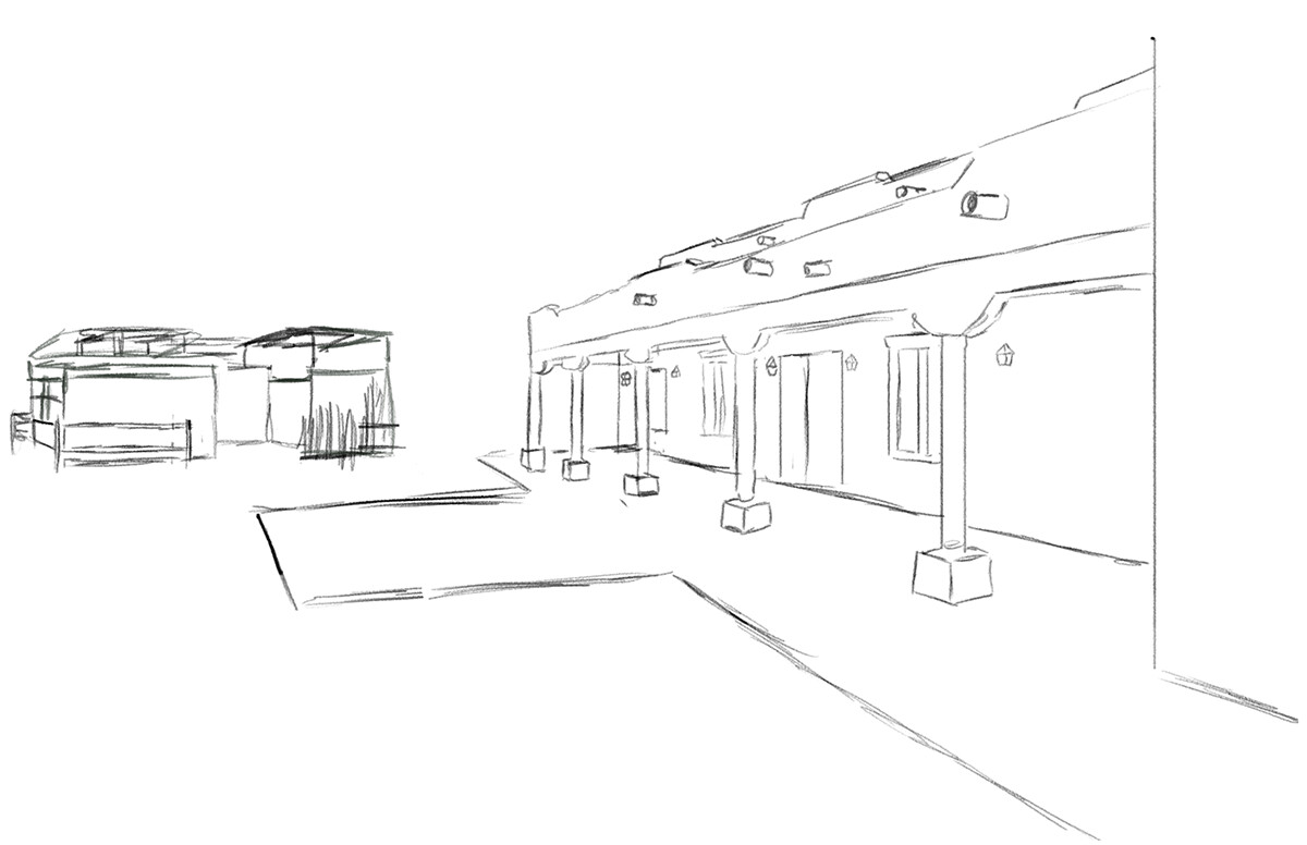 farmhouse sketch