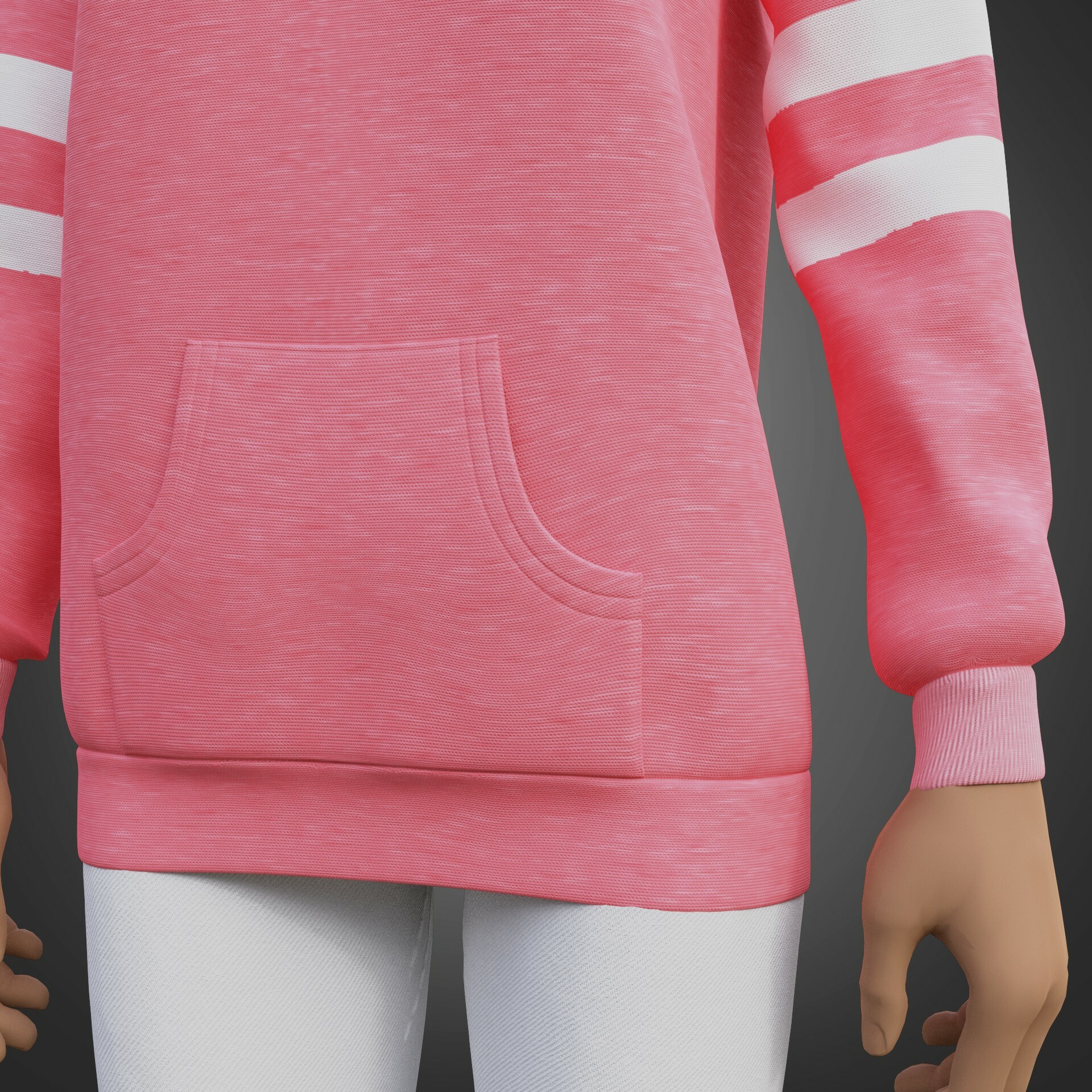 Victoria Jimoh Cute Outfit Pink Oversized Hoodie And Leggings 3d Model