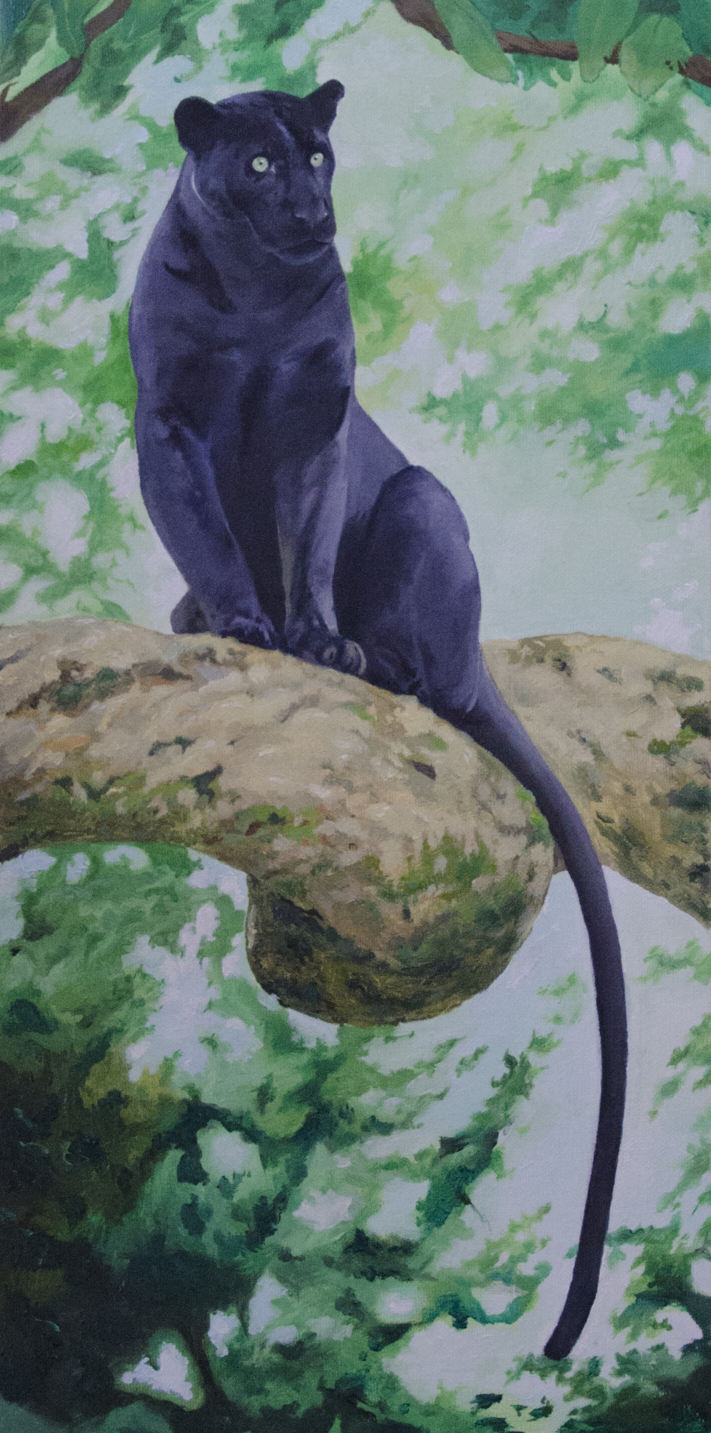 Artstation Black Panther Oil Painting Nicola Banello