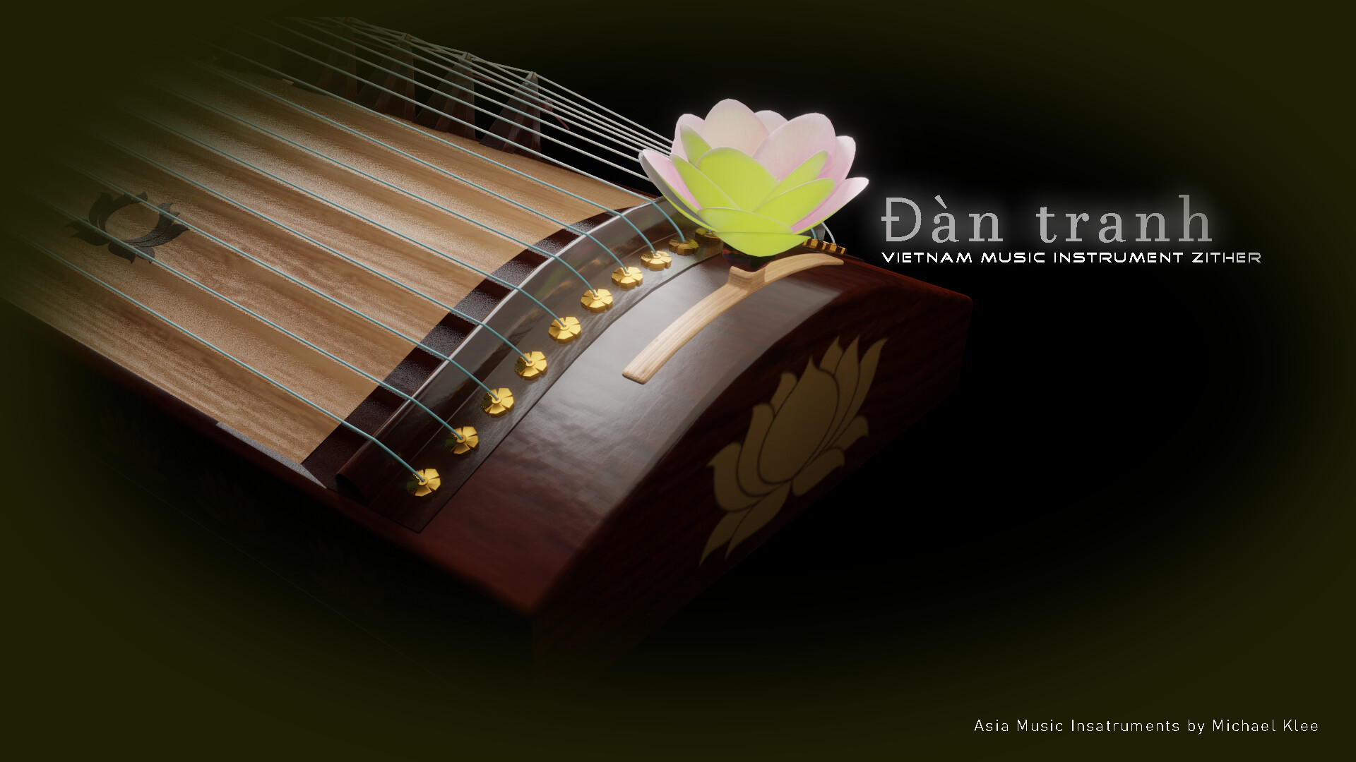 16 outlet string zither