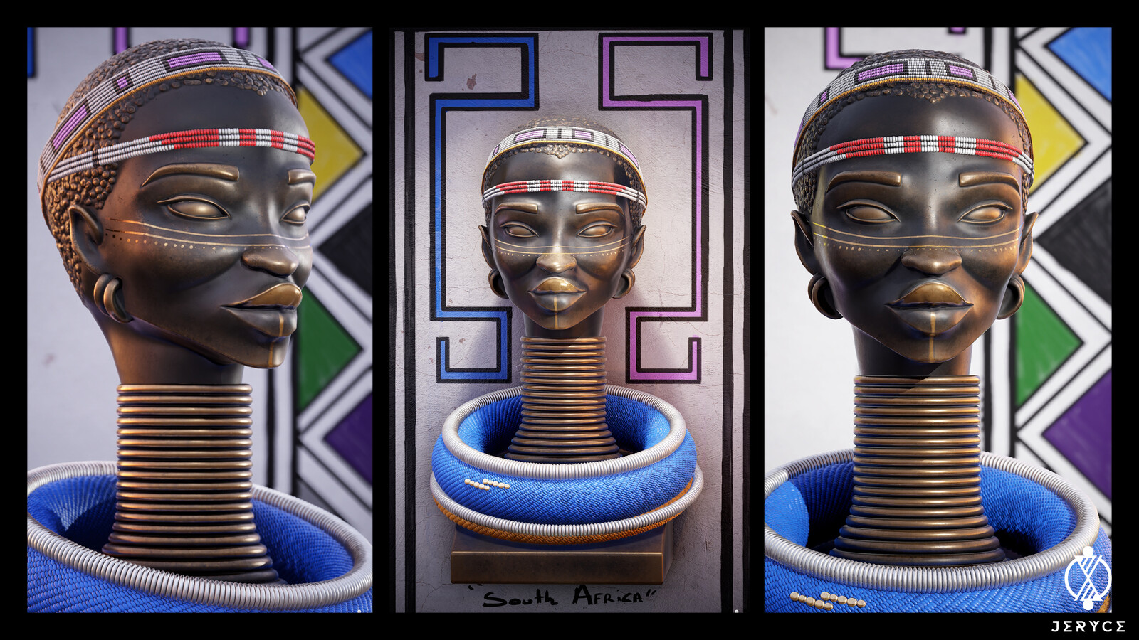 Bust representing a Ndebele Woman