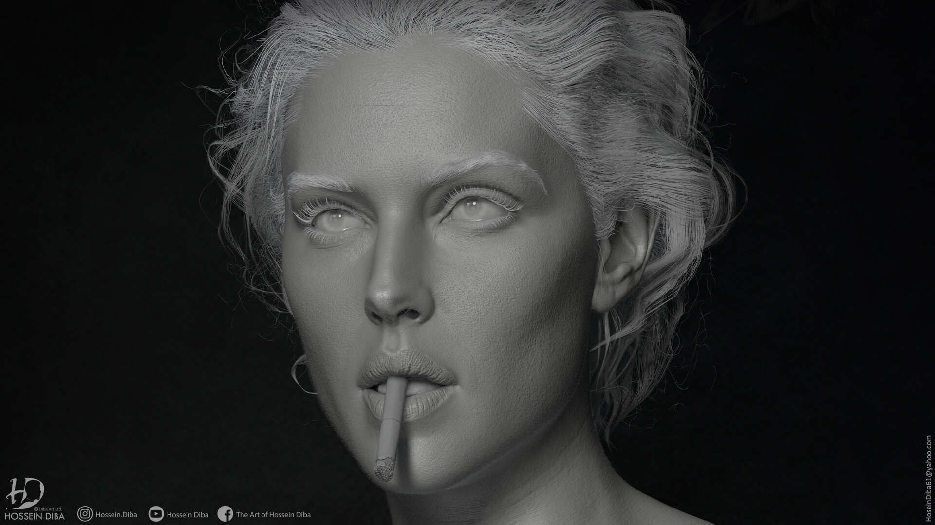 Hossein Diba - 3D Model of Monica Bellucci(Real time)