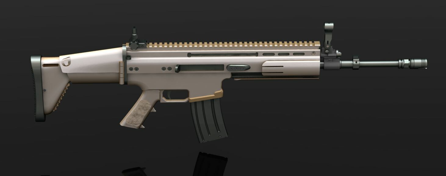 ArtStation - 3d scar l design weapon