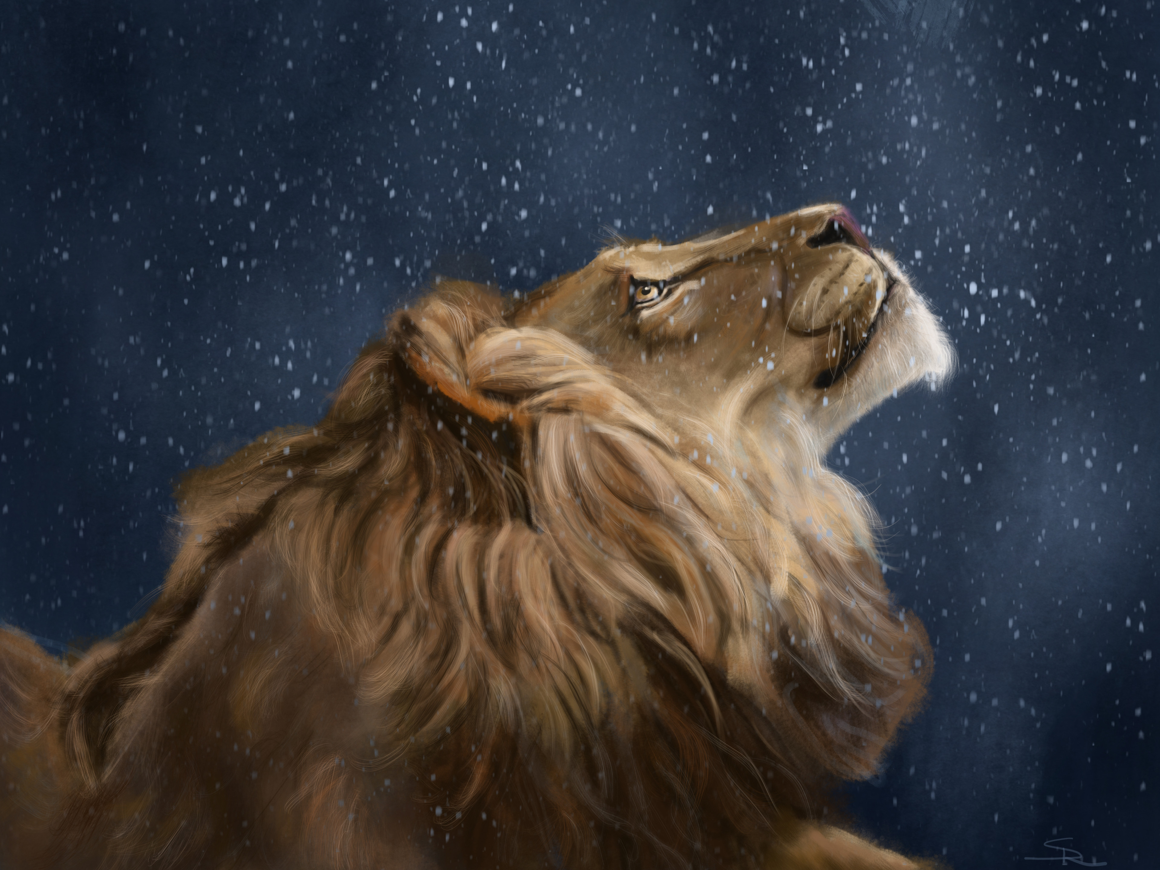 Lion dans la neige
Vendu-Sold