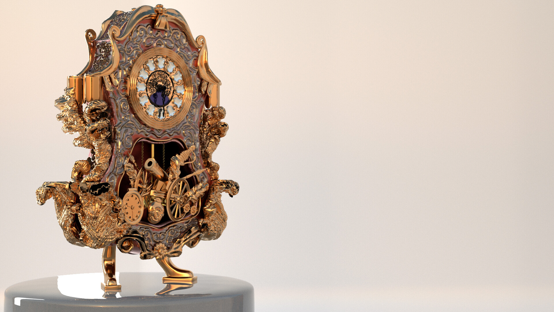 Artstation Beauty And The Beast Cogsworth