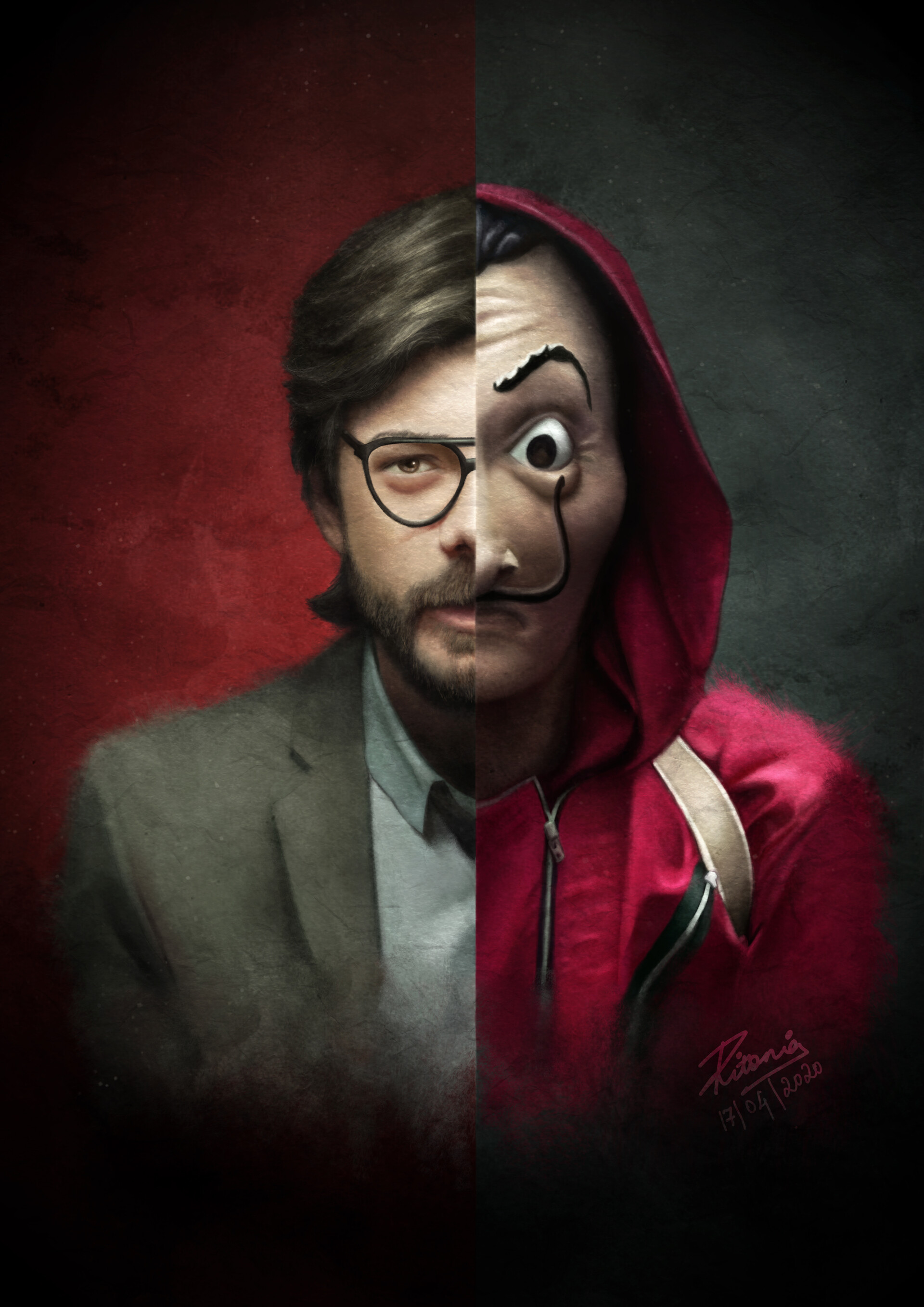 money heist fan art ritonia fernandes