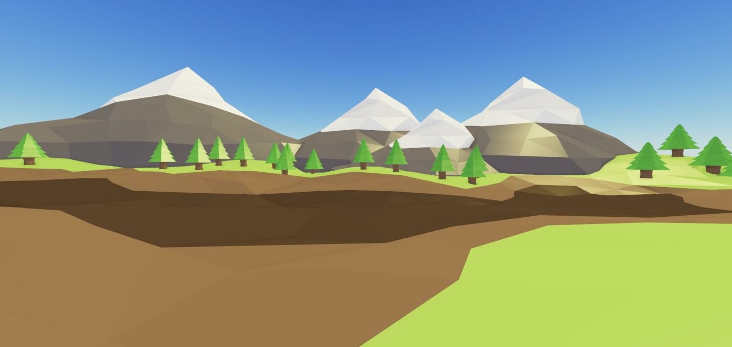 Janelle Nicole Low Polygon Forest August 2019 - roblox low poly terrain