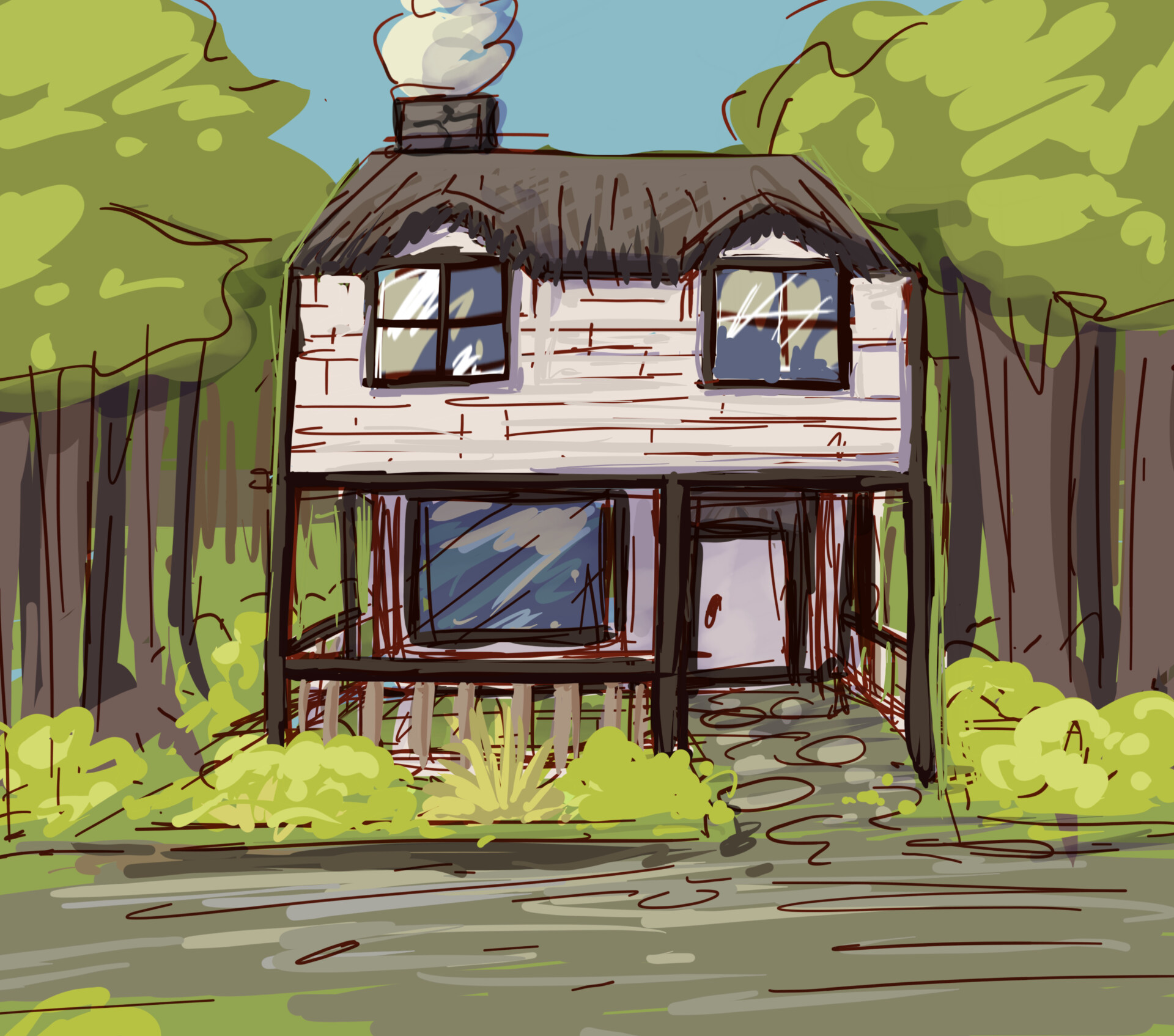 Artstation Cute House 3 Rhona De Boer