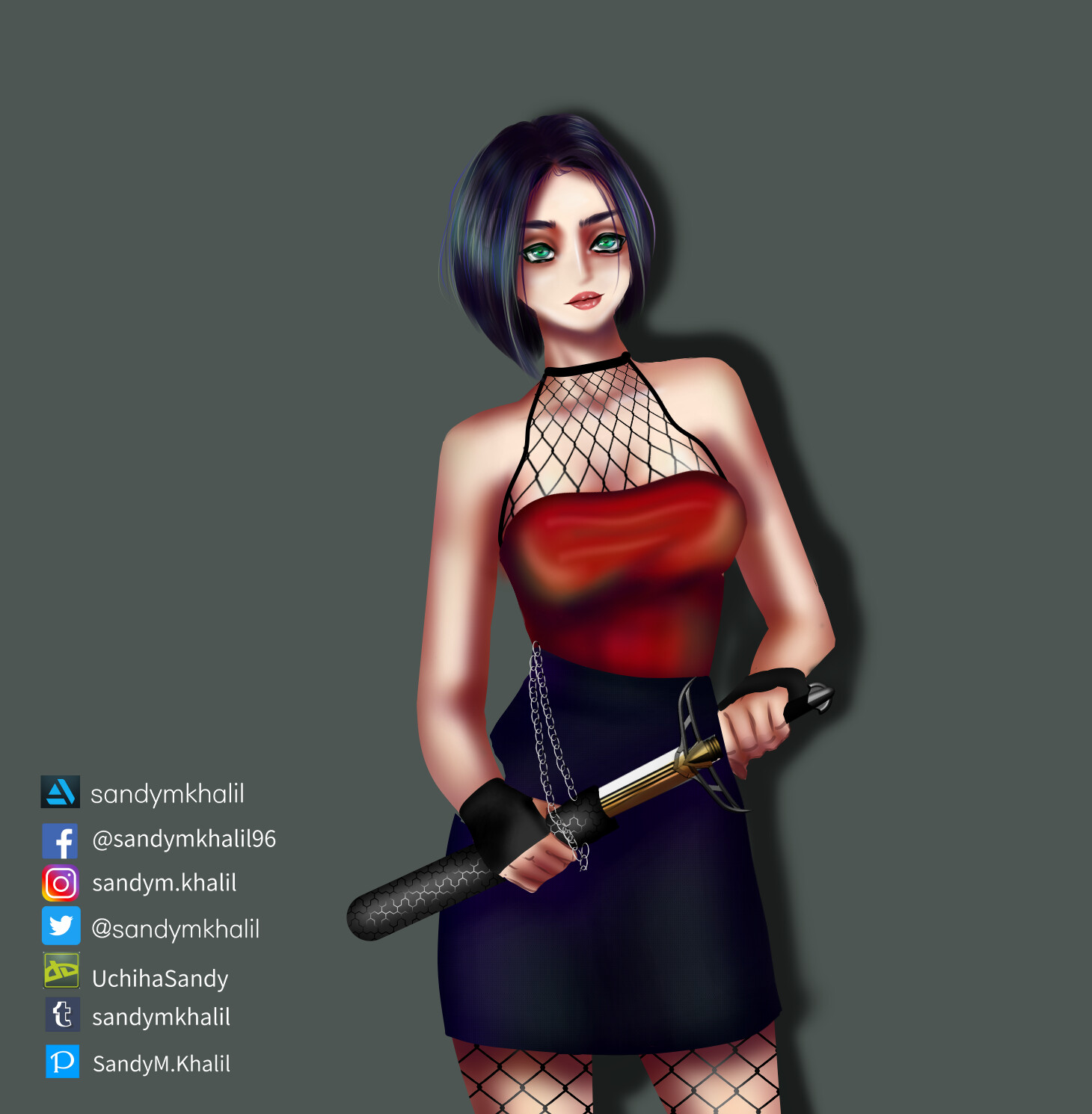 Sandy M.Khalil - Gamer Girl, image size:1460x1490