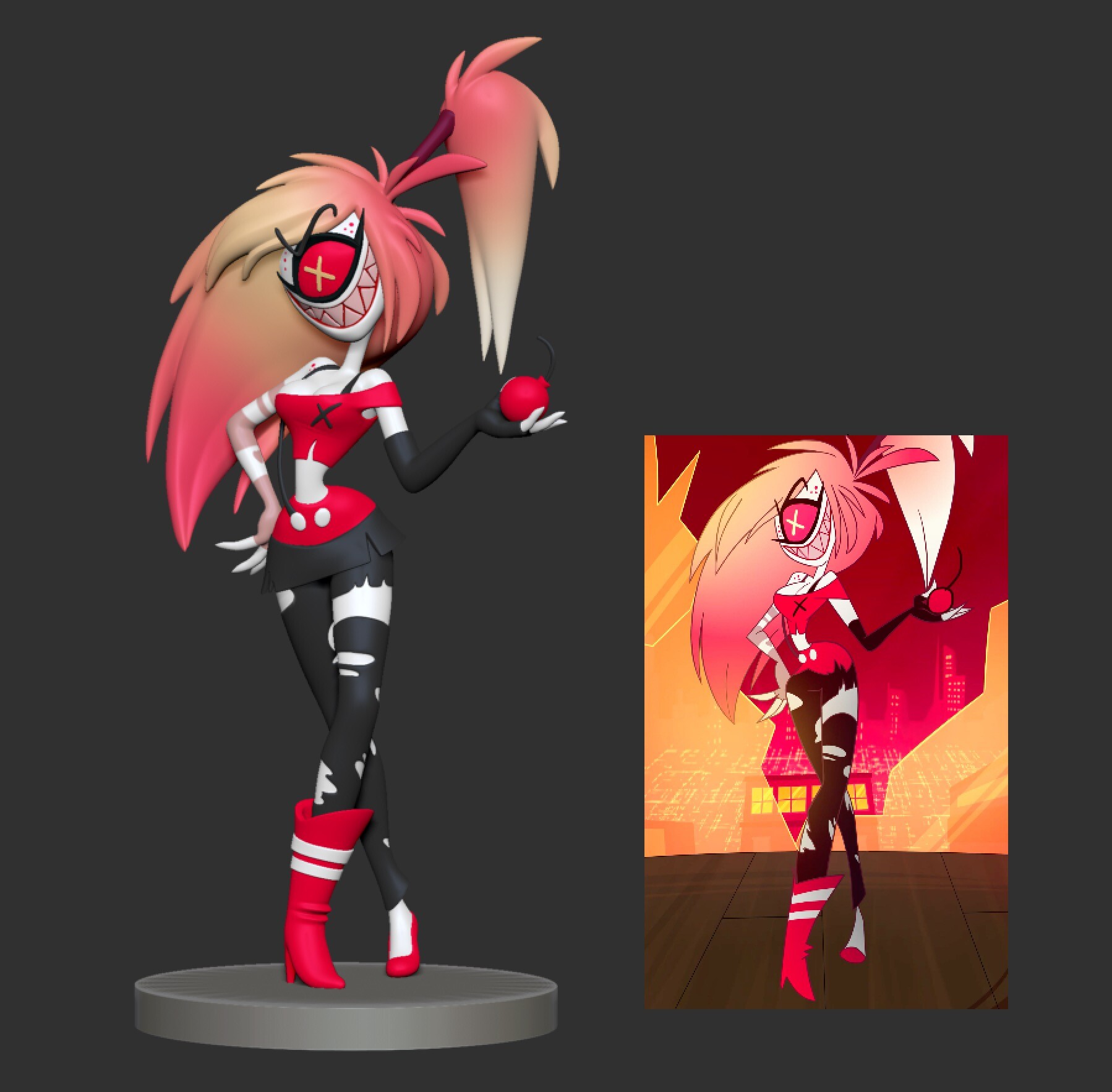 Andrew martin cherri bomb hazbin hotel fan art