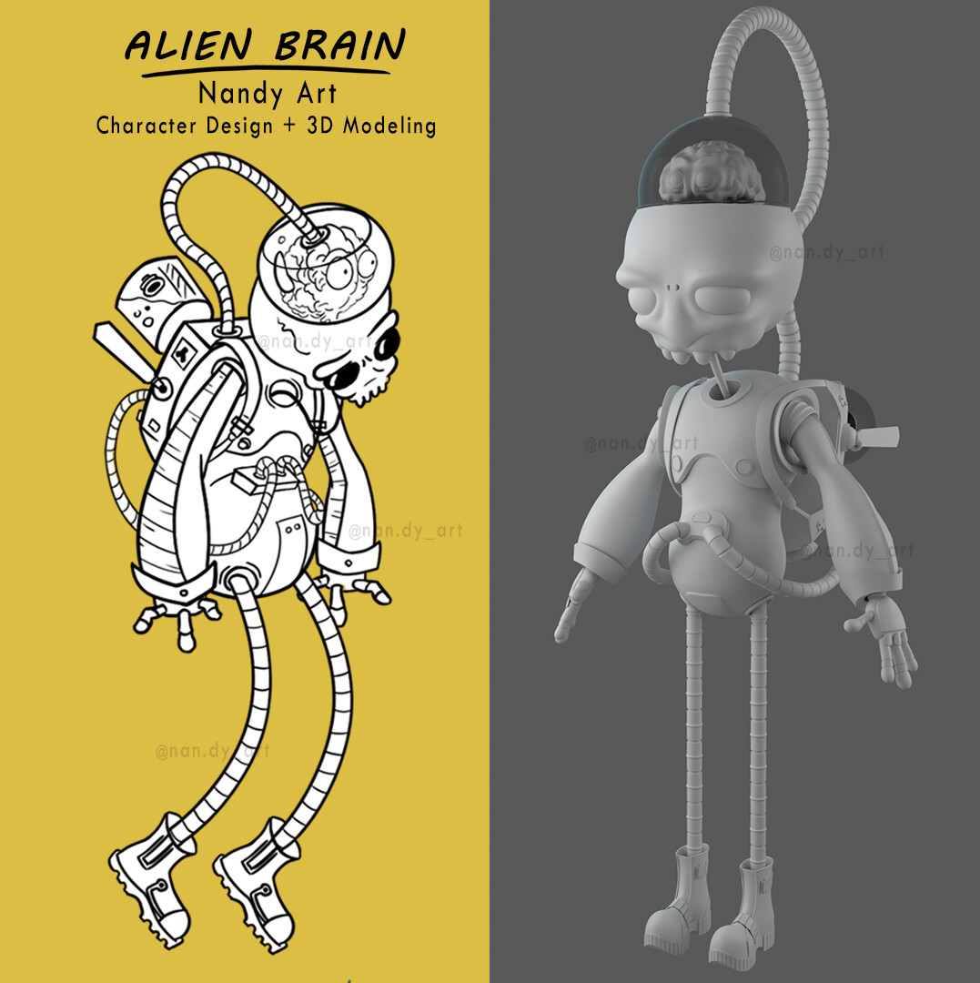 Artstation Alien Brain Nan Dy Art Paola Villasenor