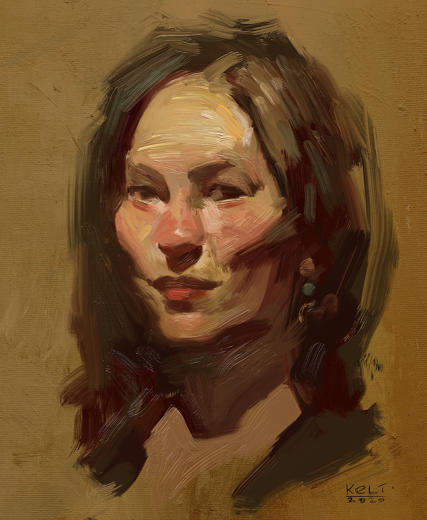 Artstation Digital Portrait Painting Study From David A Leffel