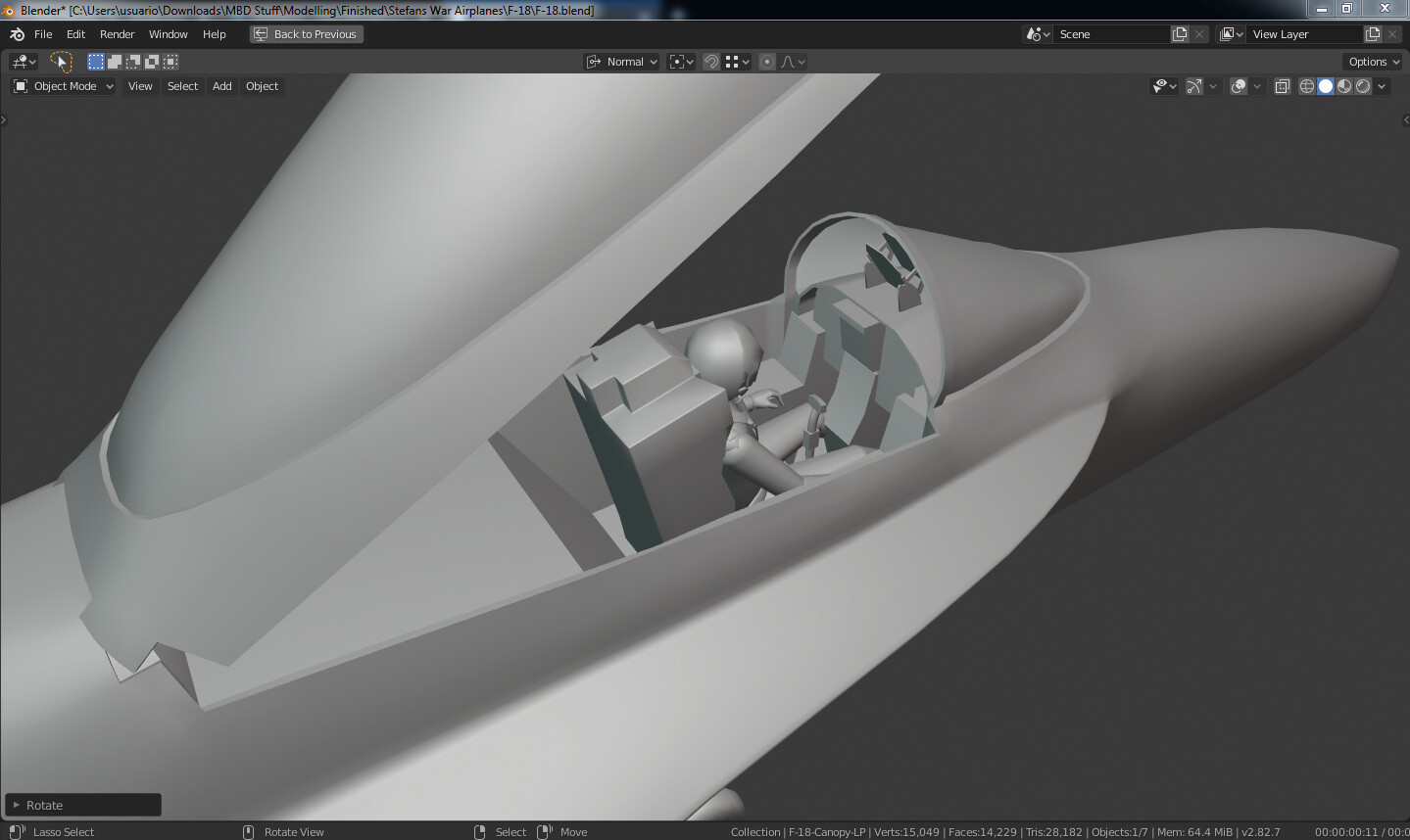 Michael Colina Michael Ben David F 18 3d Model Freelance Job