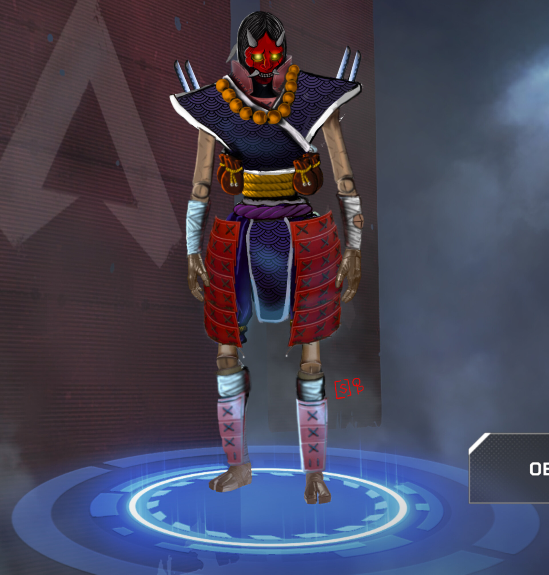 Artstation Oni Revenant Fan Made Skin Arthur Gomes
