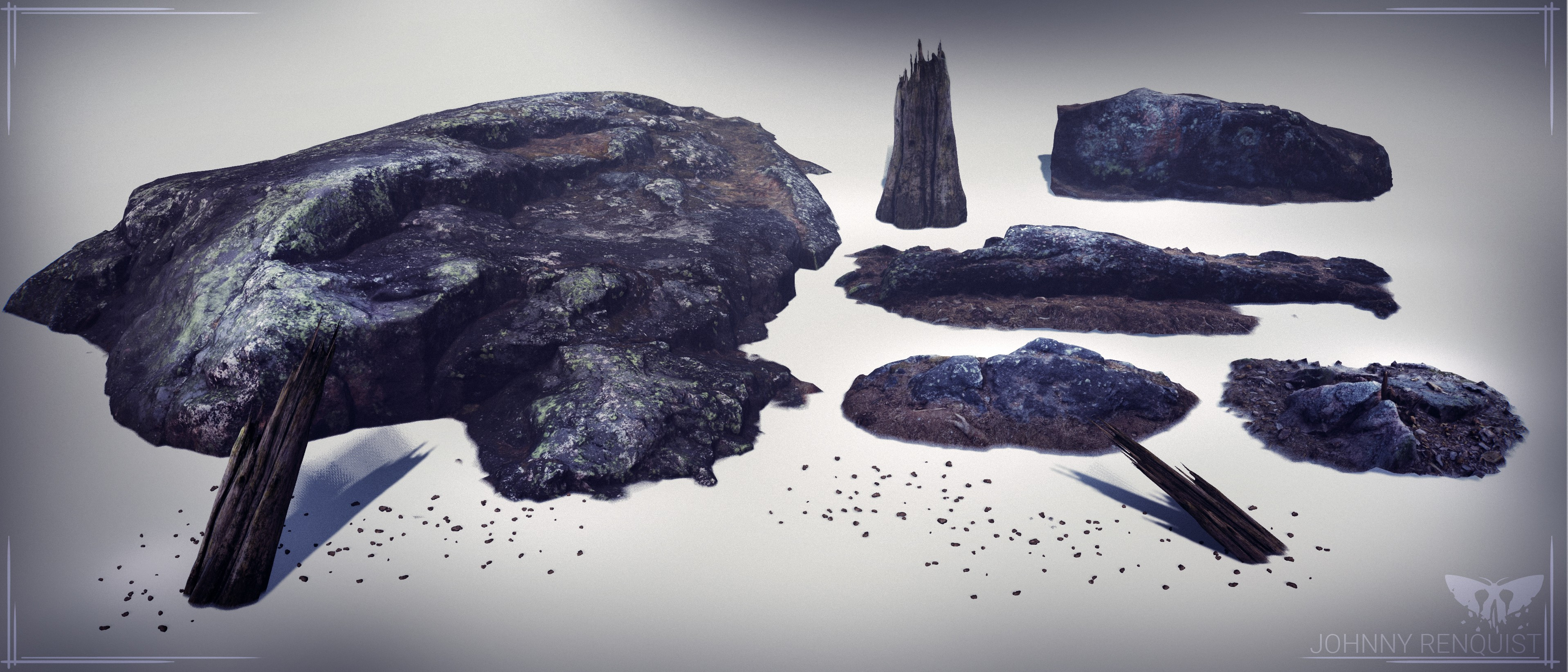 Used photogrammetry for my organic assets.  