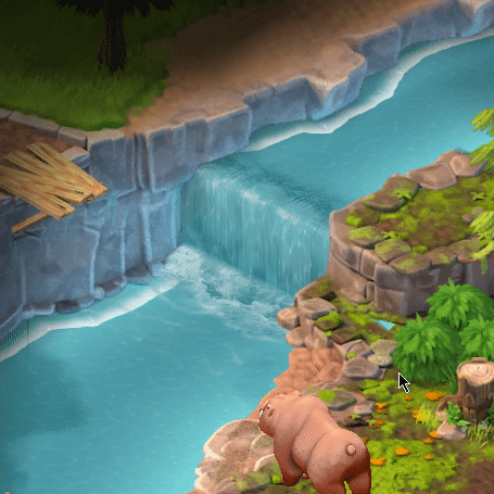 Waterfall and river shader I made. My friend and colleague Karl refined the froth because it didn't look so great prior.