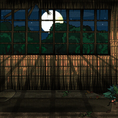 Artstation Inside Small Bamboo House With Bed Fx Christopher
