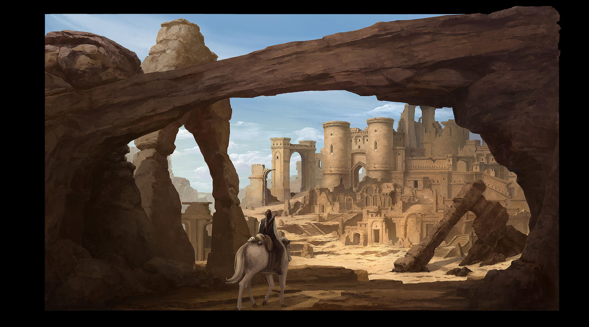 ArtStation - Ruined castle of Desert