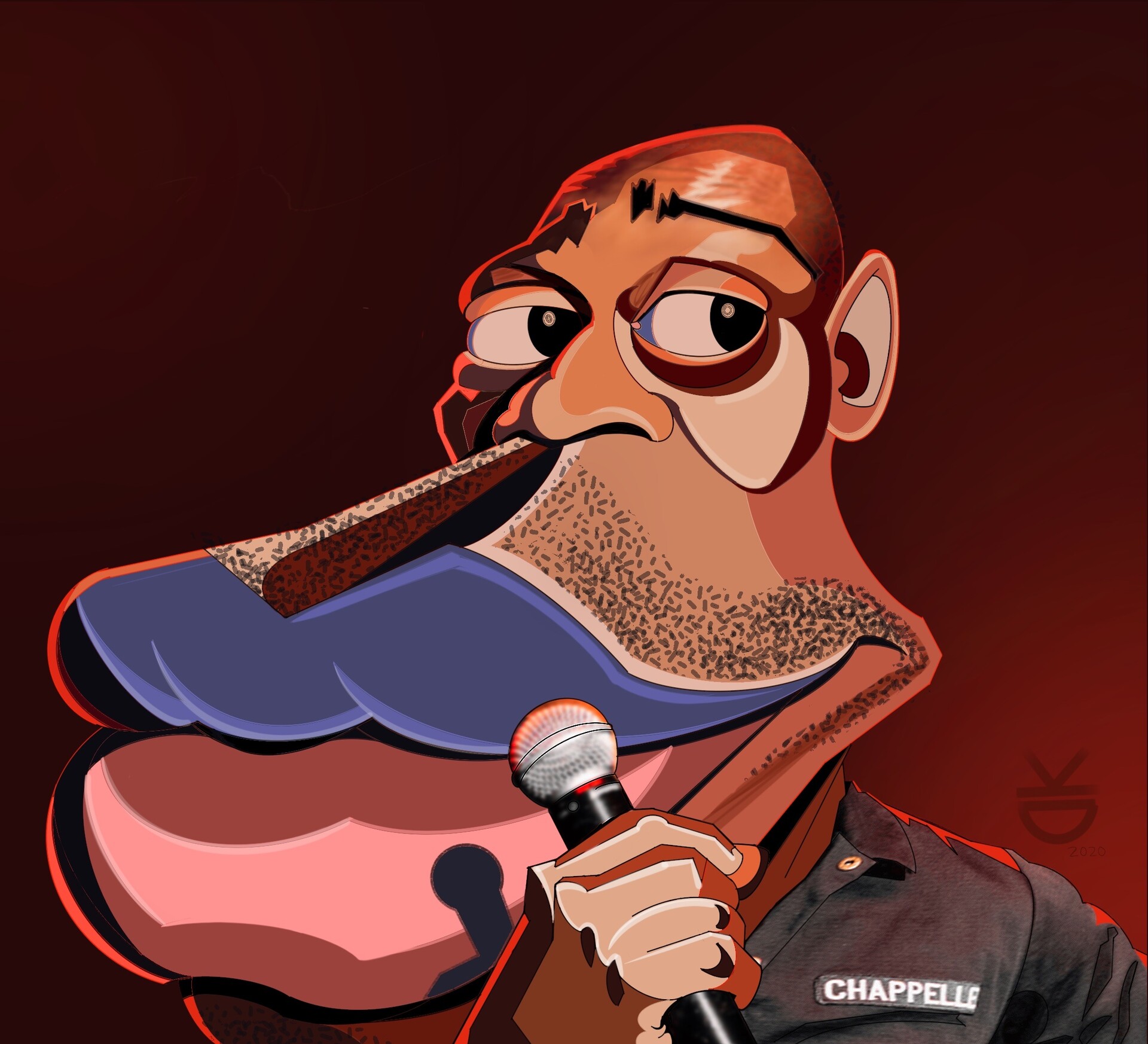 Artstation Dave Chappelle Caricature Samuel Kingdavis