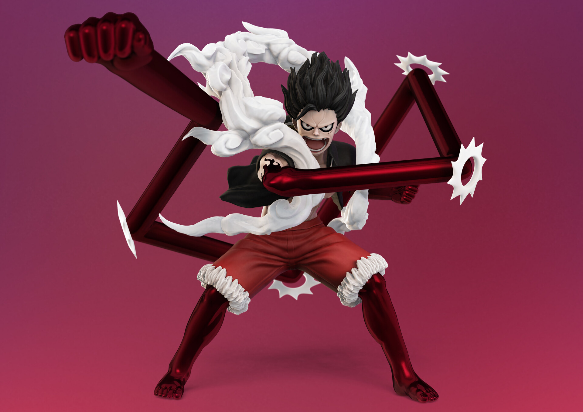 Artstation Monkey D Luffy Gear 4 Snake Man 6 Fan Art Challenge Zetto