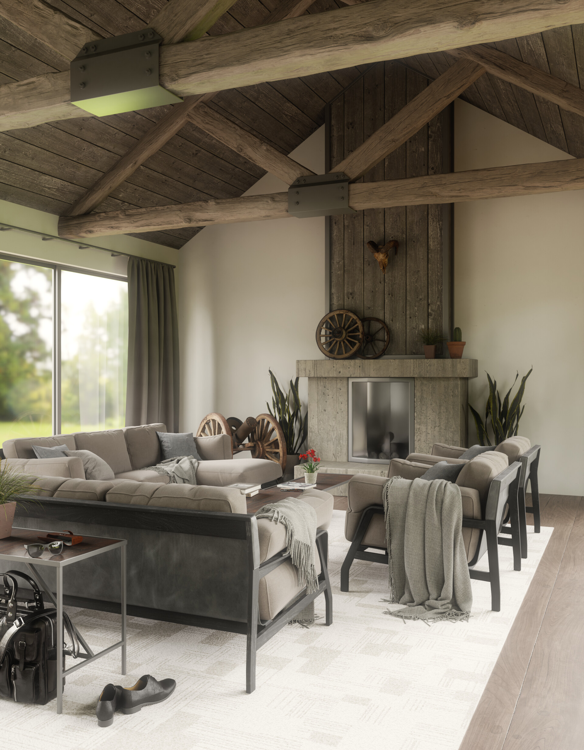 ArtStation - Rustic Living Room Archviz