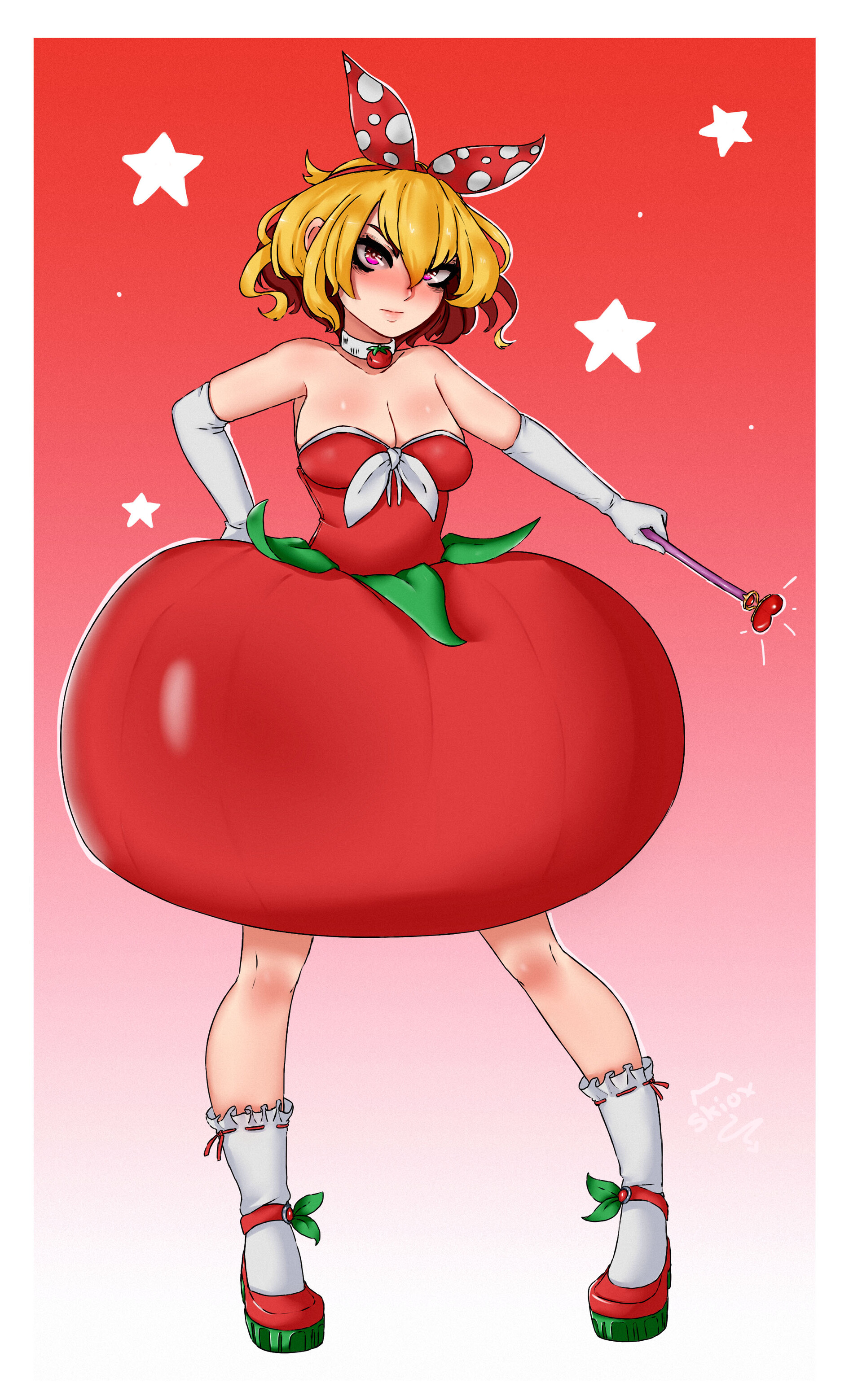 cartoon tomato girl