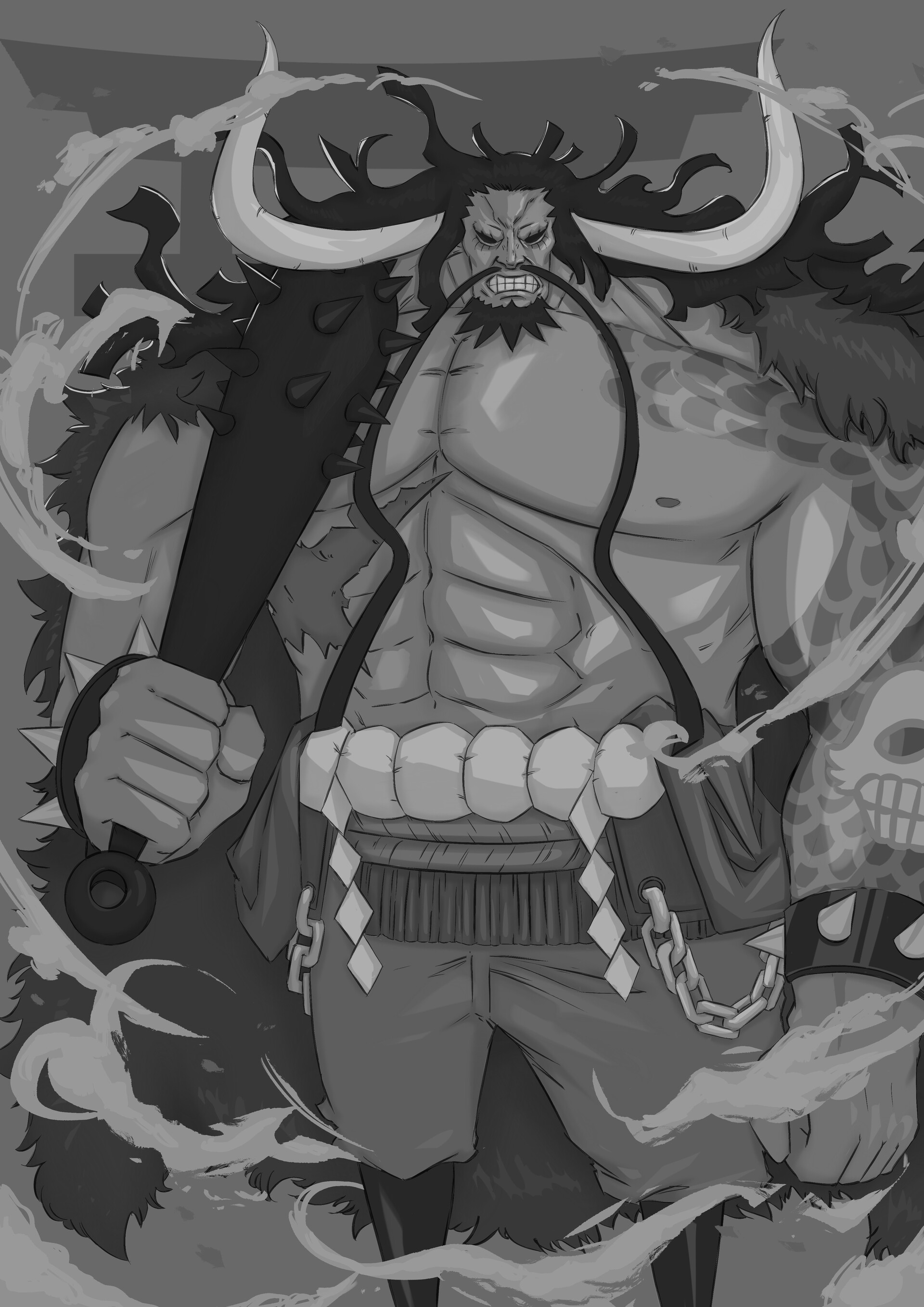 borjal on X: Kaido. I wanted to sculpt muscles onto a roblox body so I  chose to try and make kaido, fully textured and finished, showing the back,  inner arms, and obliques/serratus