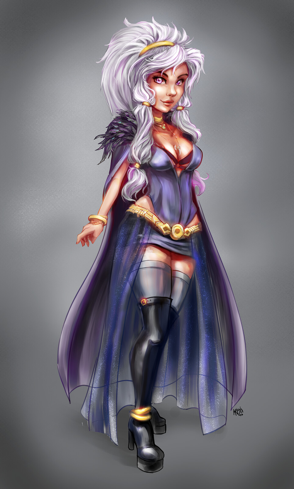 It was very hard not to over-render this piece. I need to practice more fast and accurate coloring over noodling on every tiny detail. :) 
