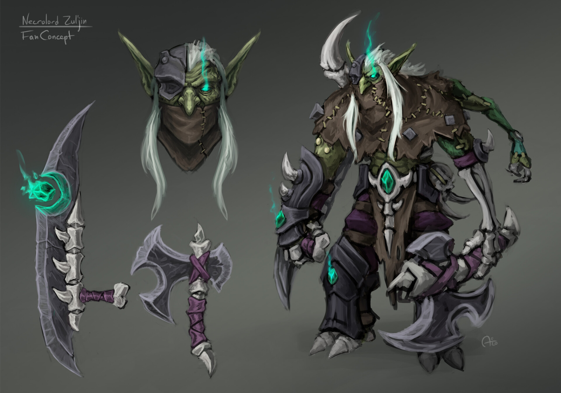 And I absolutely LOVE his concept for Necrolord Zul’jin! 