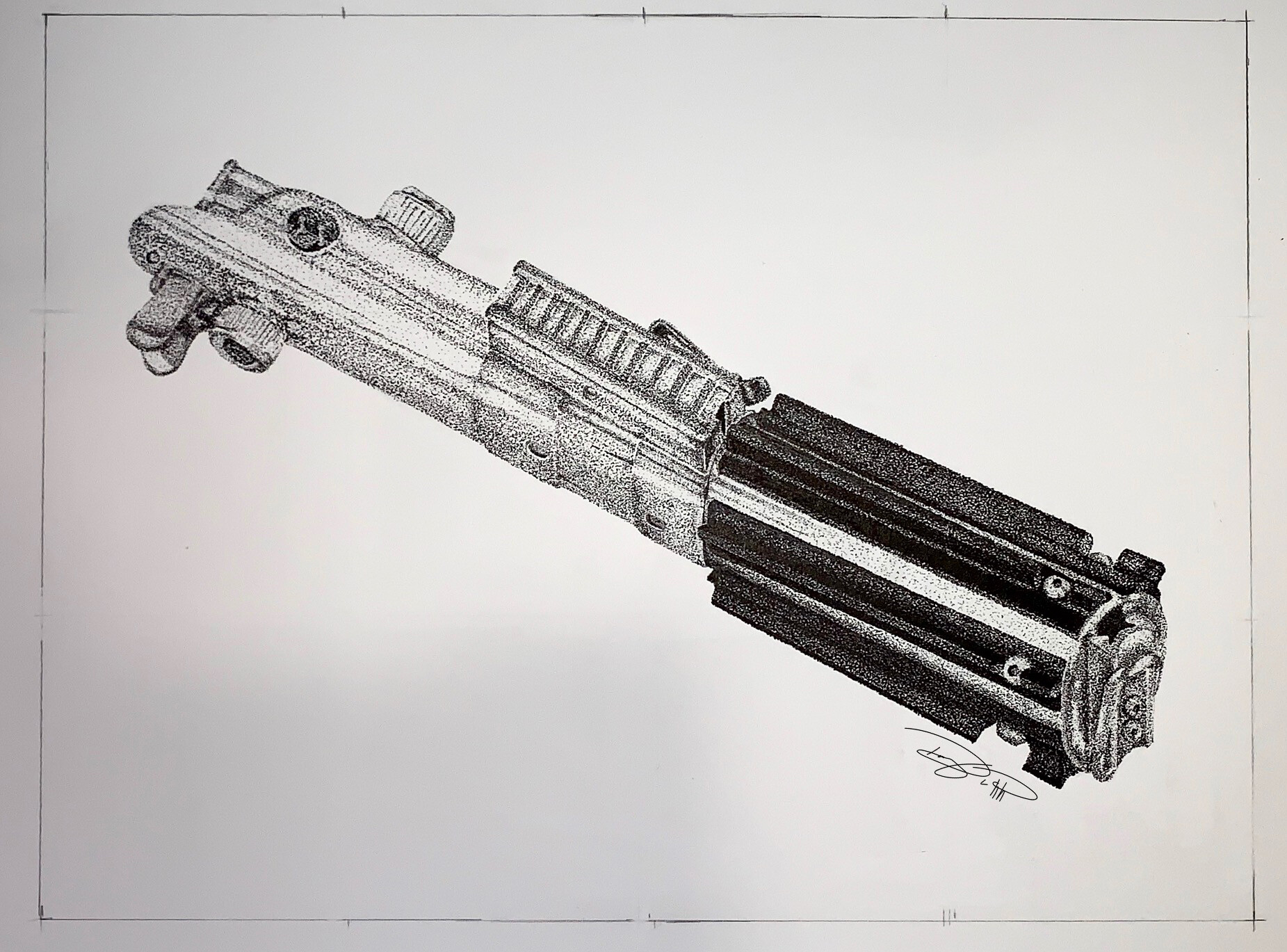 Learn How to Draw Lightsaber from Star Wars Star Wars Step by Step   Drawing Tutorials