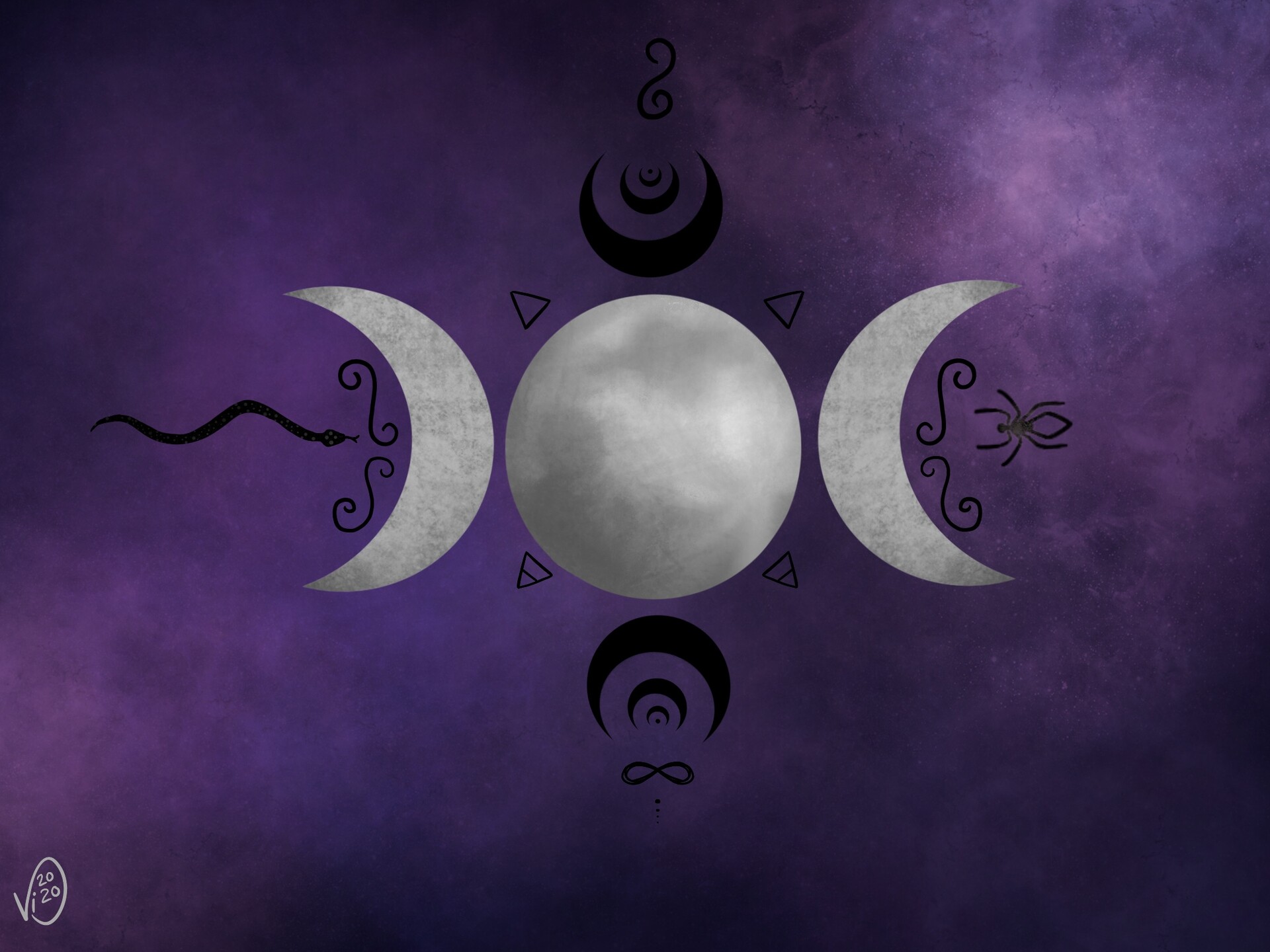 wiccan moon goddess wallpaper
