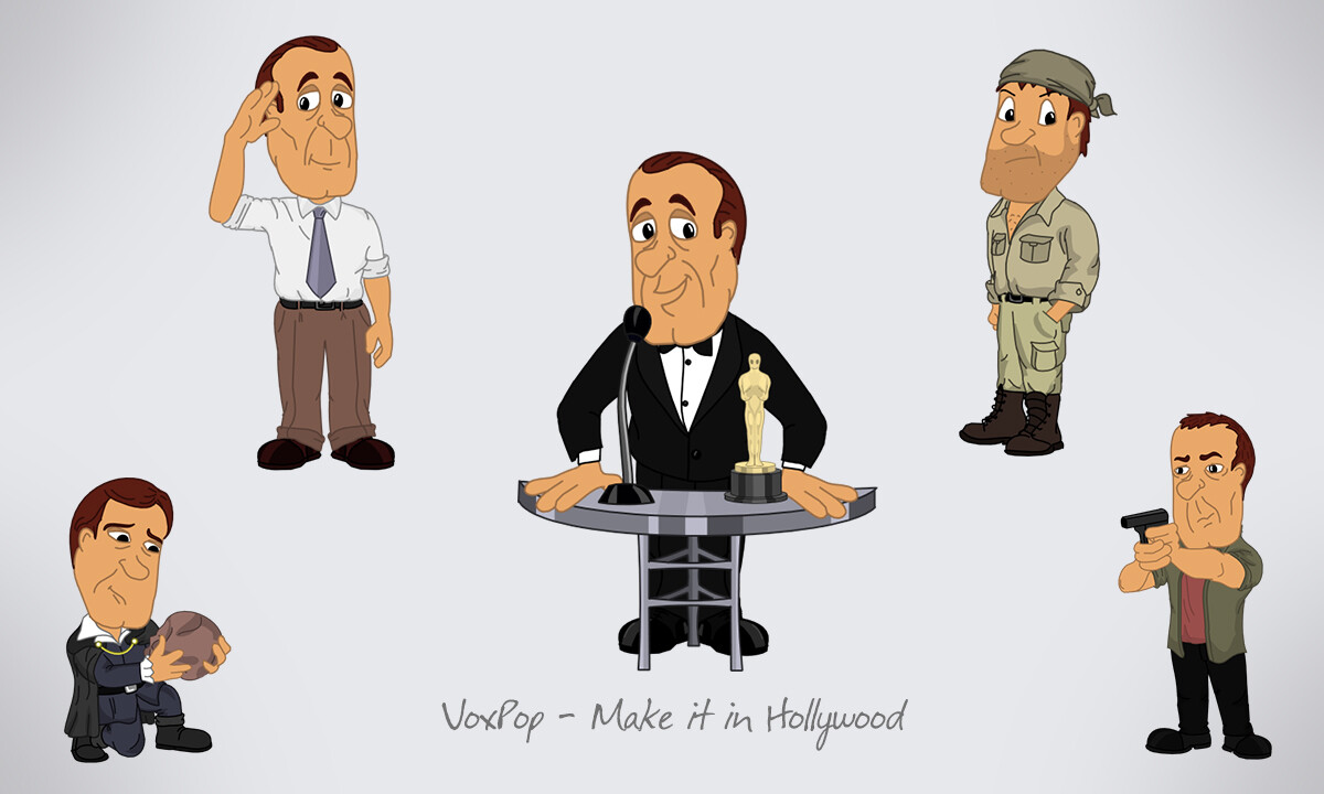 Actor, make it at Hollywood. 20 concepts