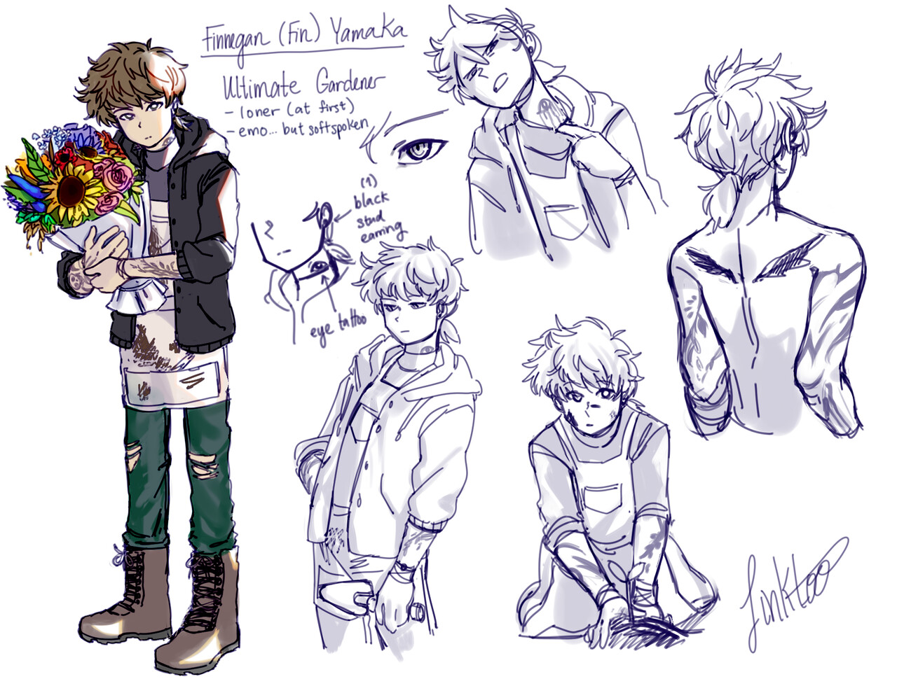 Linktoo Doodles Flower Boy