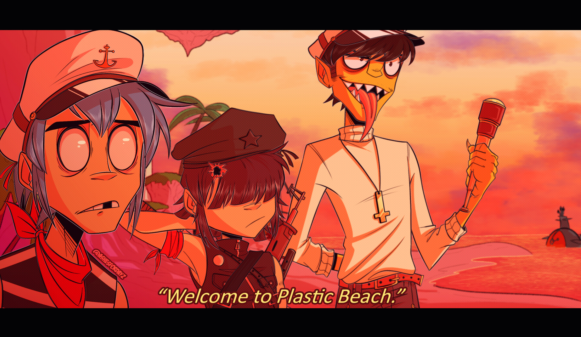 Welcome to the world of the Plastic Beach - Gorillaz.