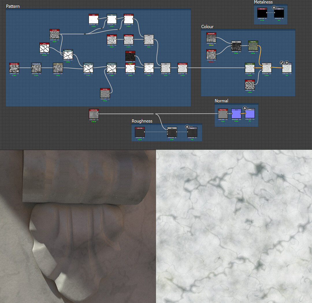Marble texture made in Substance Designer