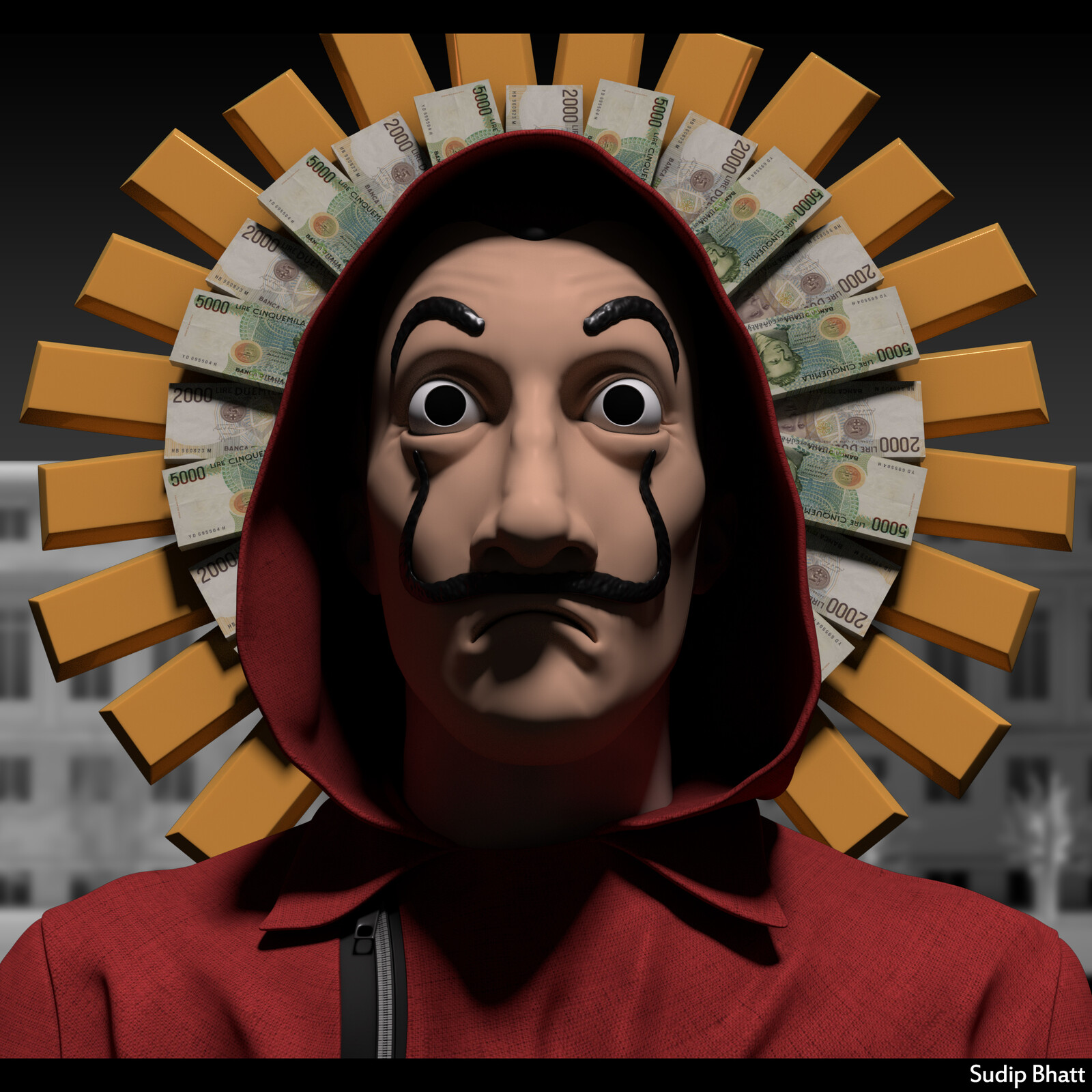 Sudip Bhatt - Money Heist Dali Mask