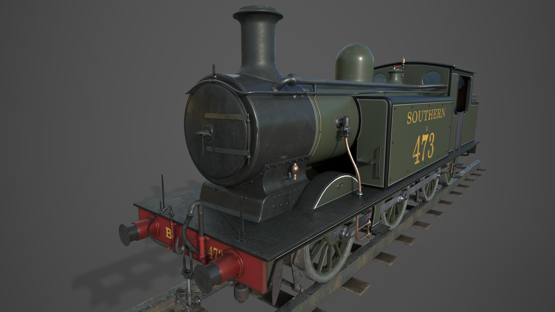 ArtStation - 473 Southern B Steam Train