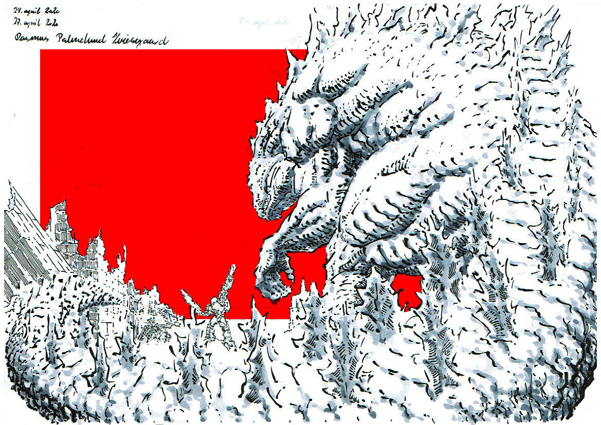 ArtStation Godzilla fanart sketch