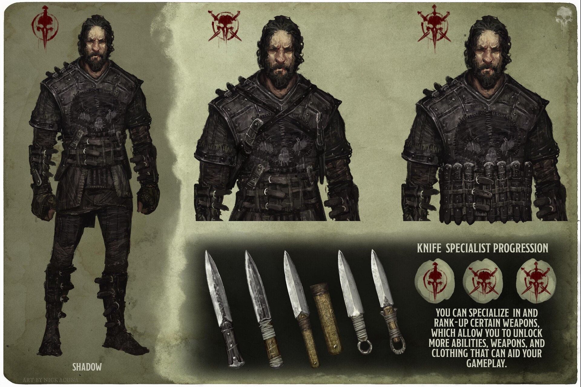 Medieval Punisher - light armor outfits and weapons