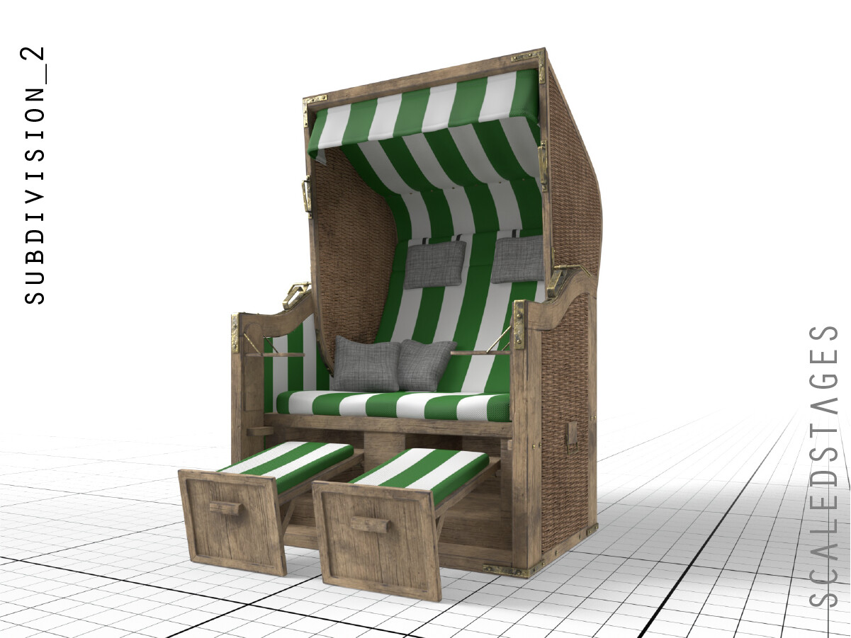 Roofed wicker 2025 beach chair